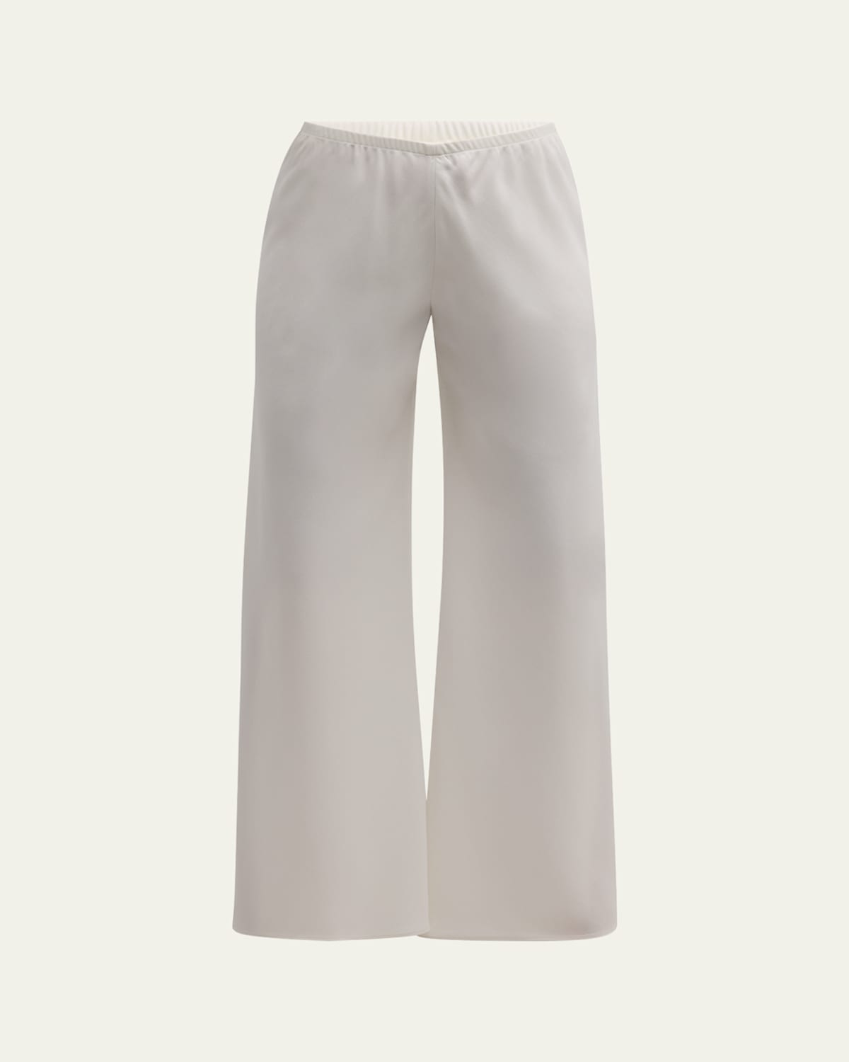 The Row Gala Wide-leg Crepe Pants In Off White