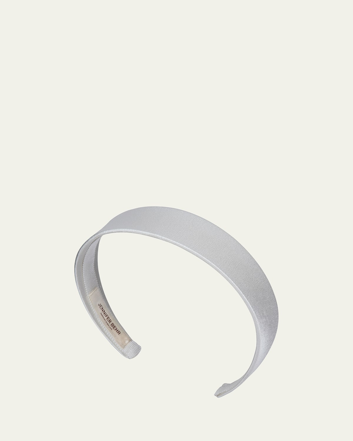 Jennifer Behr Lydia Silk Satin Headband In White
