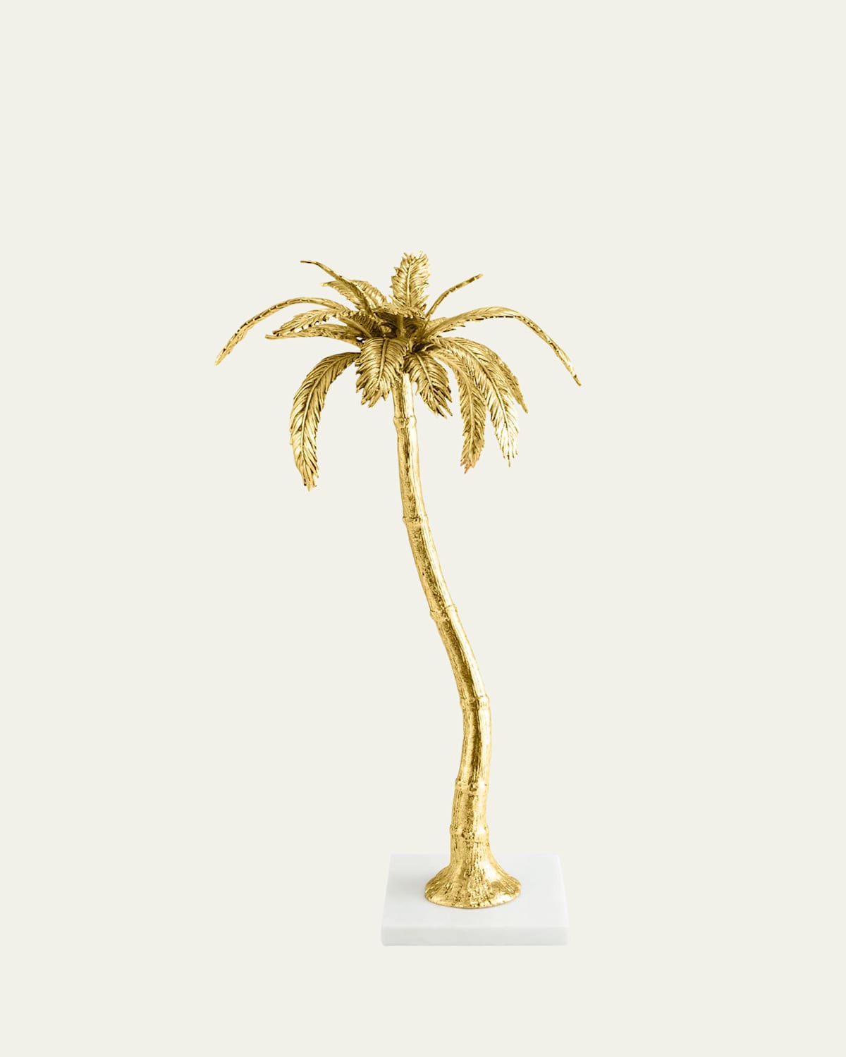 Michael Aram Palm Large Candleholder In Gold