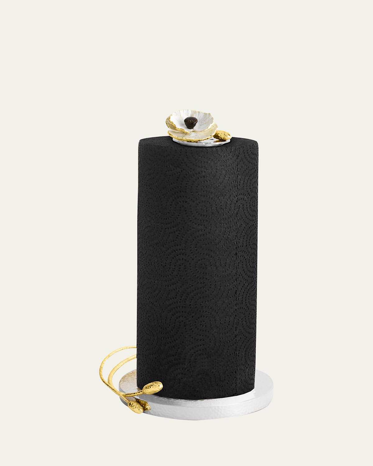 Michael Aram Anemone Paper Towel Holder In Silver