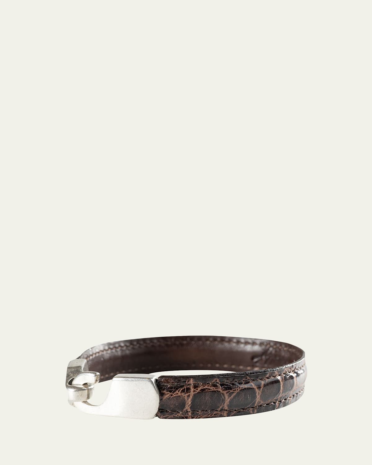 Men's Alligator Leather Bracelet