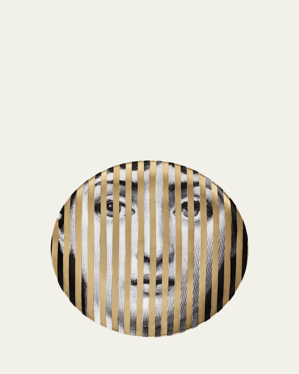 Fornasetti Tema E Variazioni n. 34 Gold Stripes Wall Plate