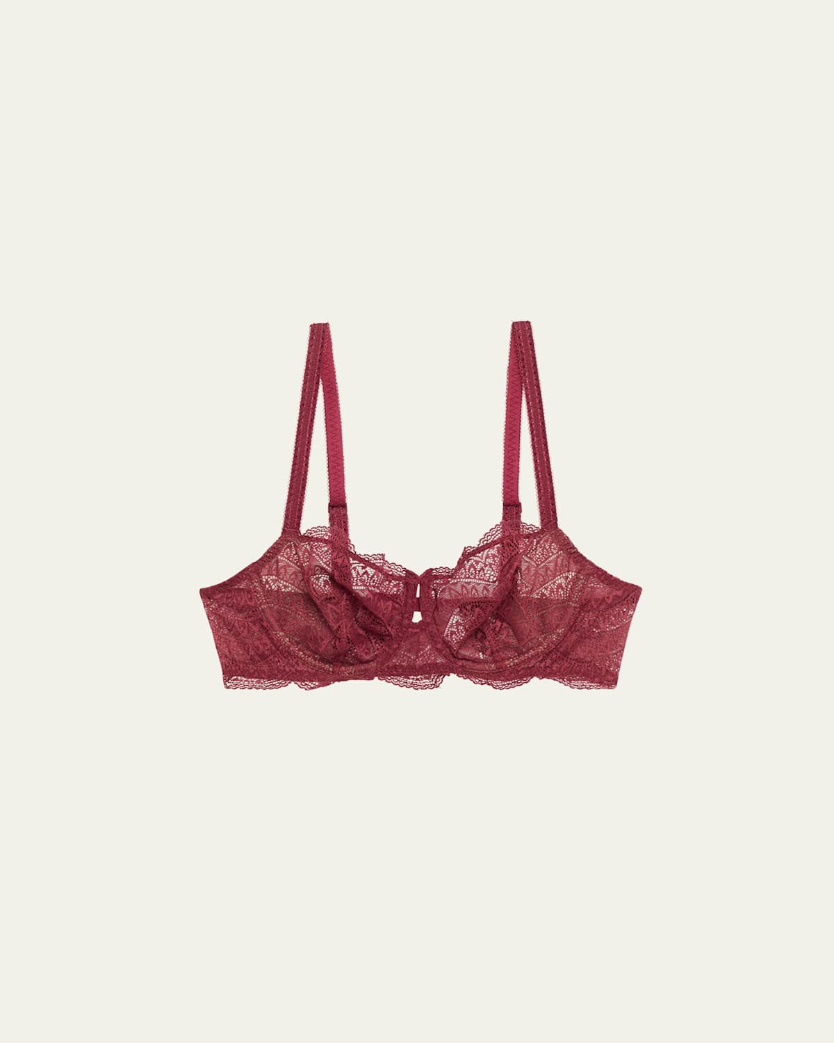 SIMONE PERELE KARMA DEMI-CUP CONVERTIBLE LACE BRA 