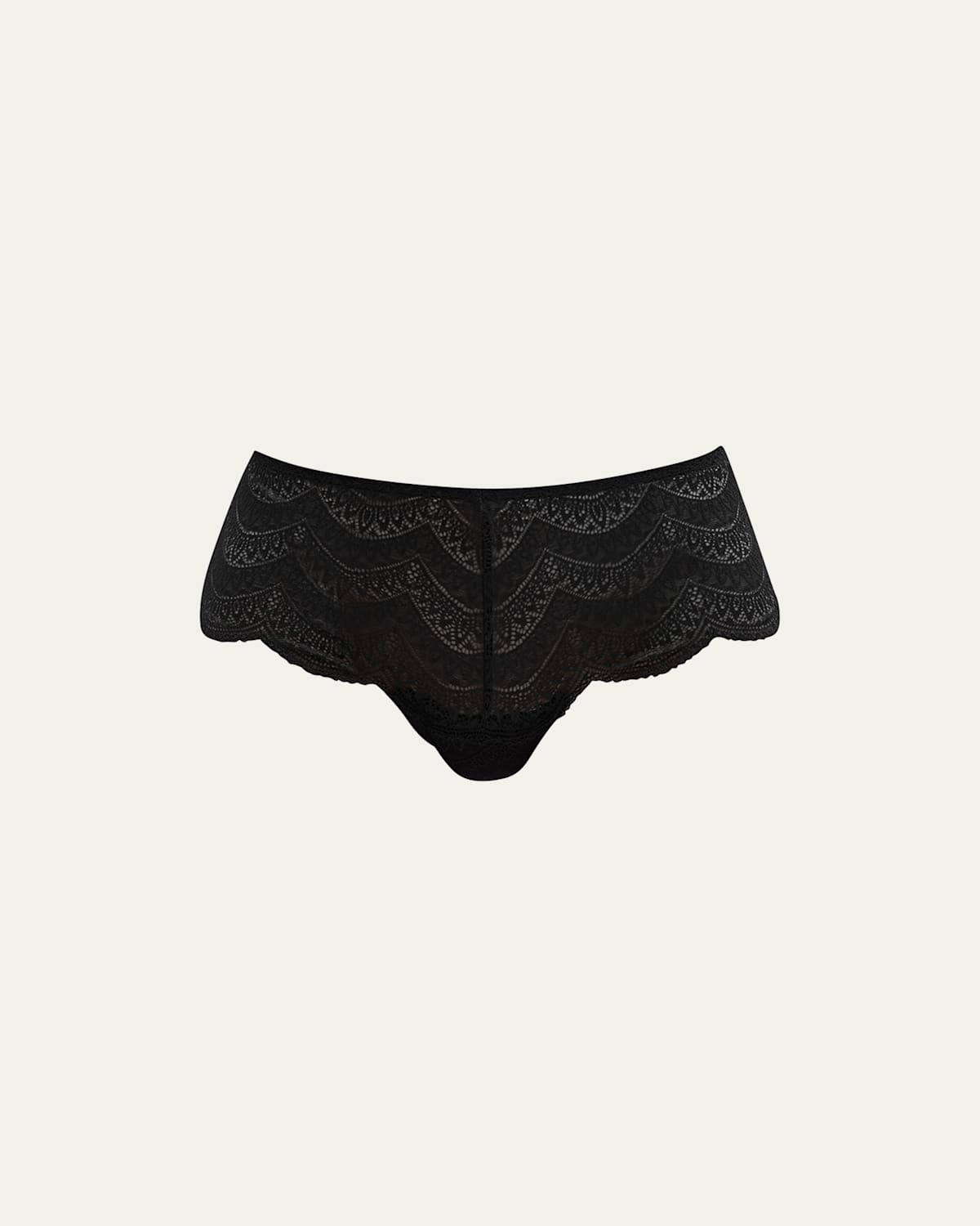 Simone Perele Karma Geometric Lace Boyshorts In Black