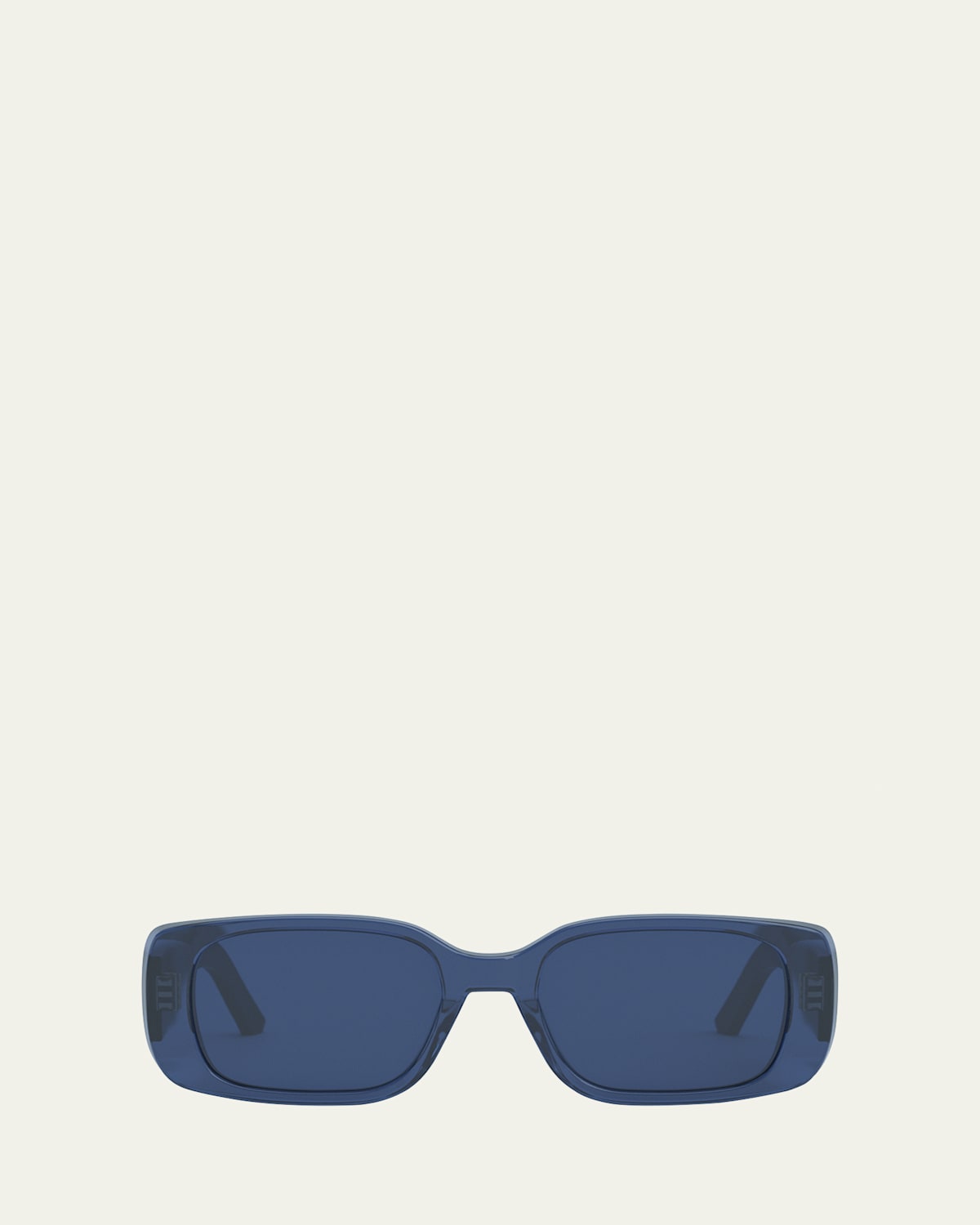 Dior Wil S2u 53mm Rectangular Sunglasses In Shiny Blue / Blue