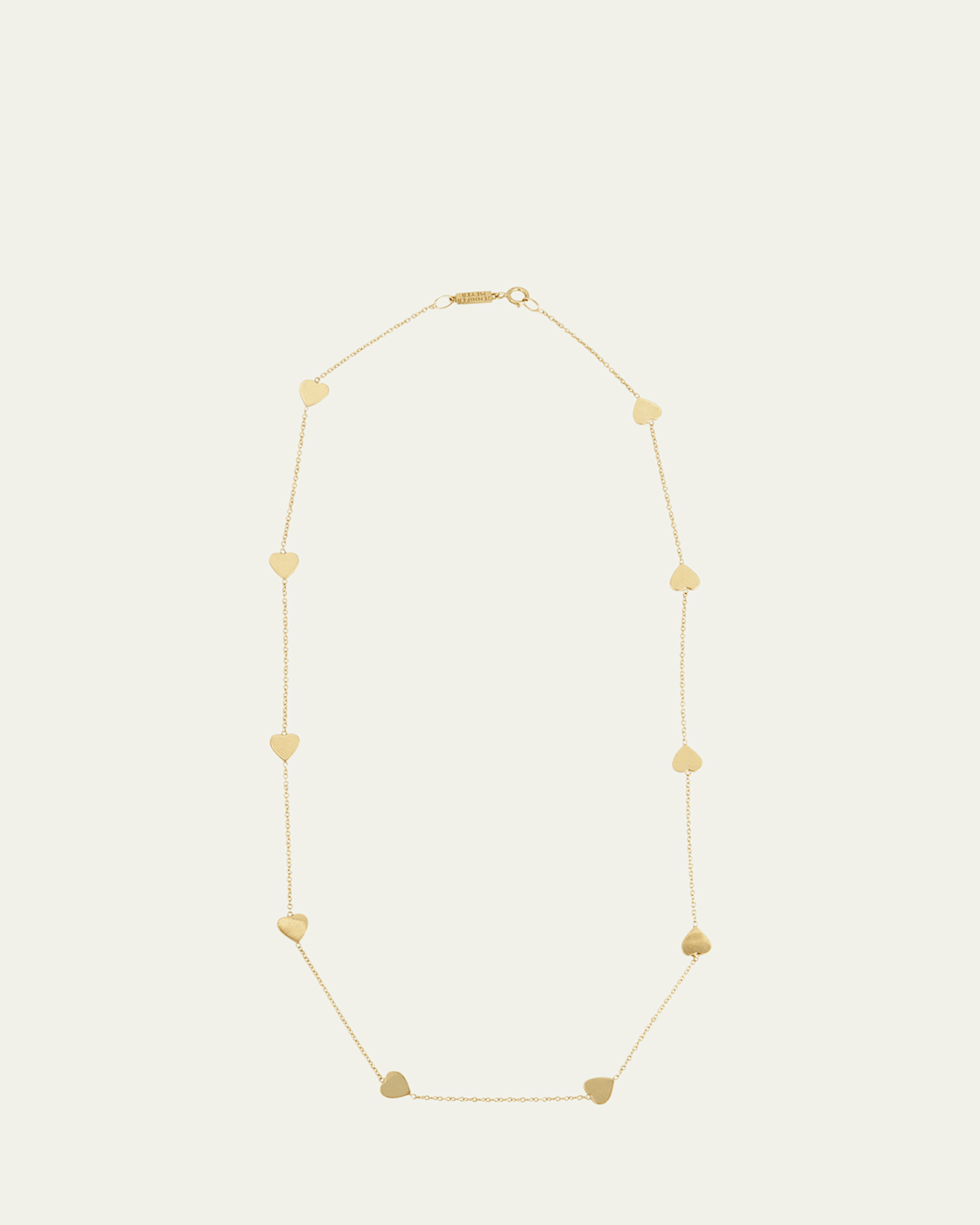 18k Yellow Gold Hearts by The Inch Necklace