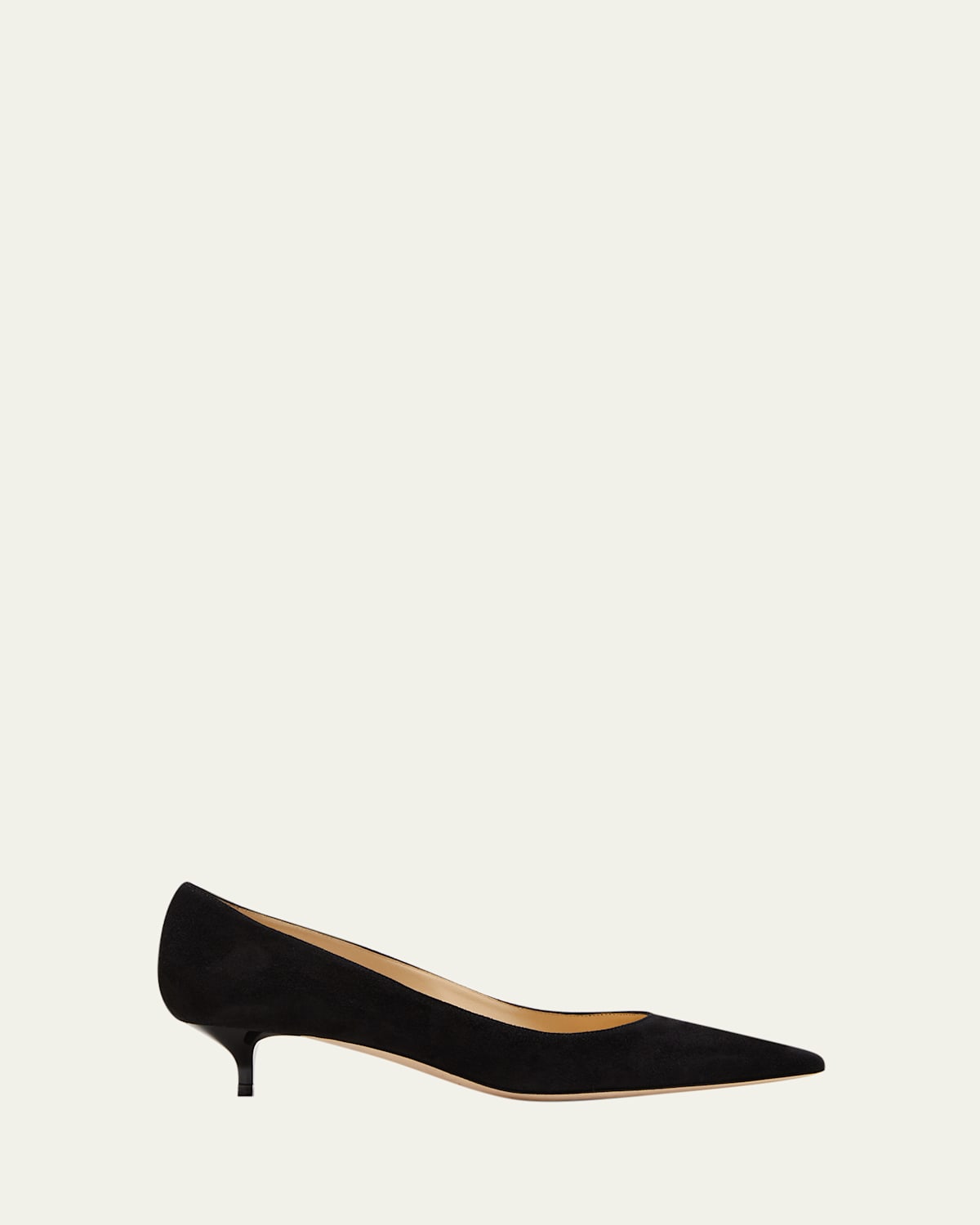 Jimmy Choo Amelia Suede Kitten-heel Pumps, Black