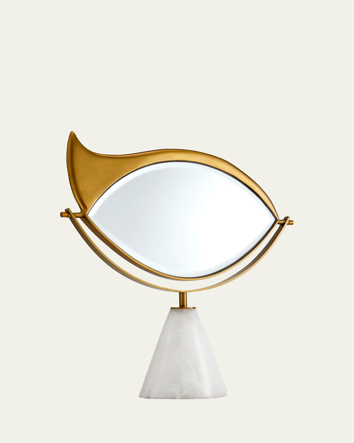 L'objet + Lito Gold-plated Porcelain Marble Vanity Mirror