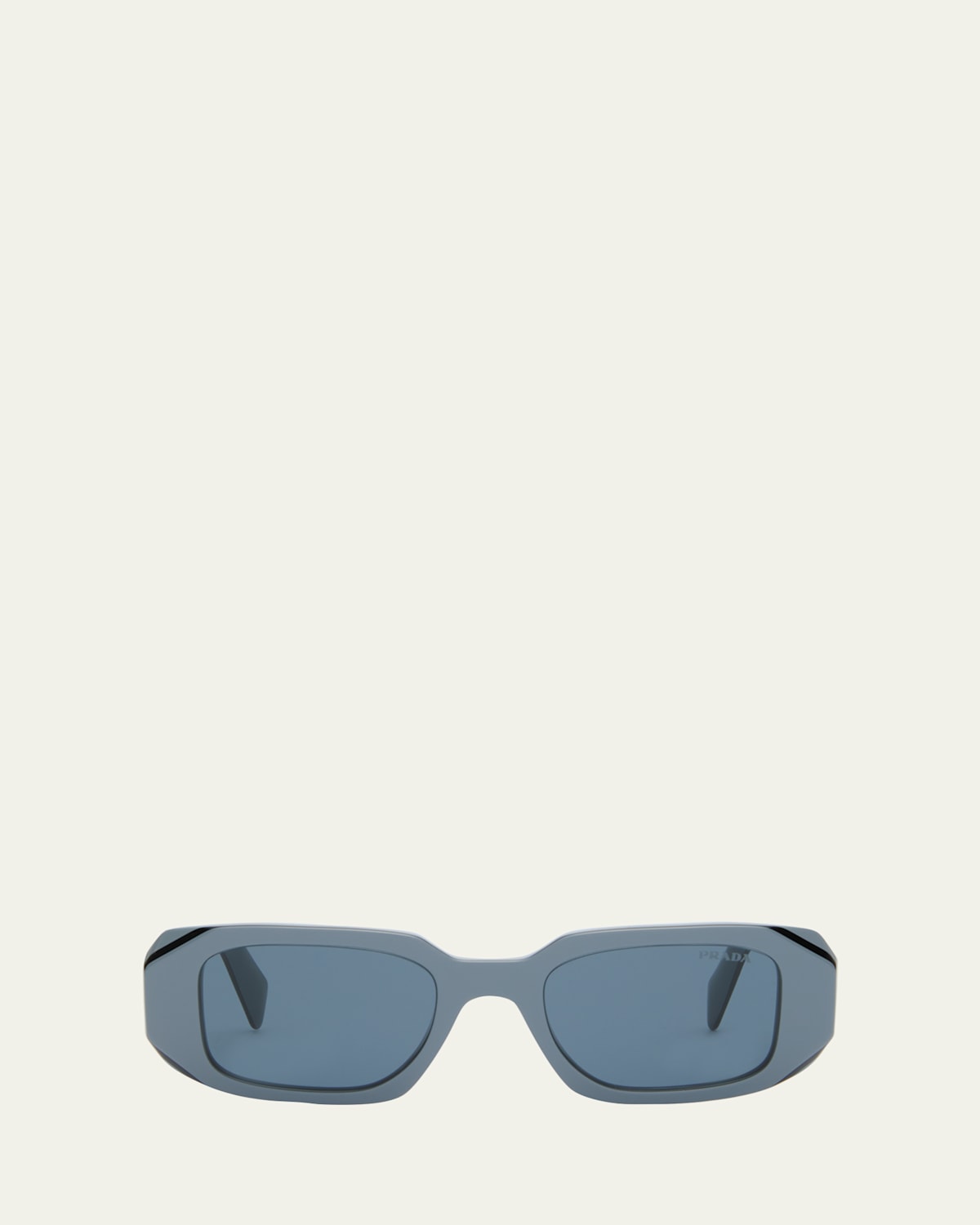 Prada Rectangle Acetate Sunglasses In Dark Grey