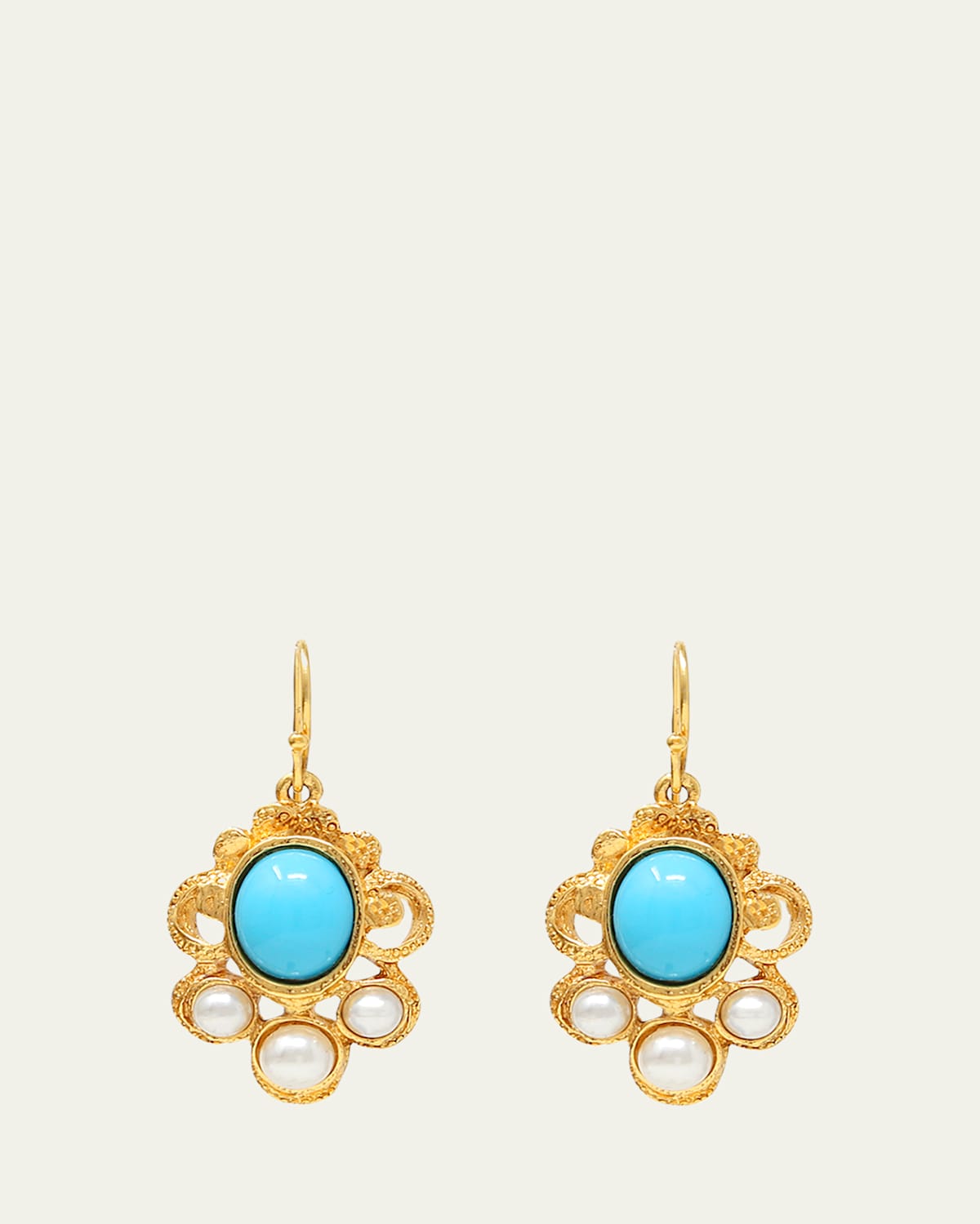 Ben-Amun Turquoise Fishhook Earrings | Thumbnail 4 Ben-Amun Turquoise Fishhook Earrings | Thumbnail 4