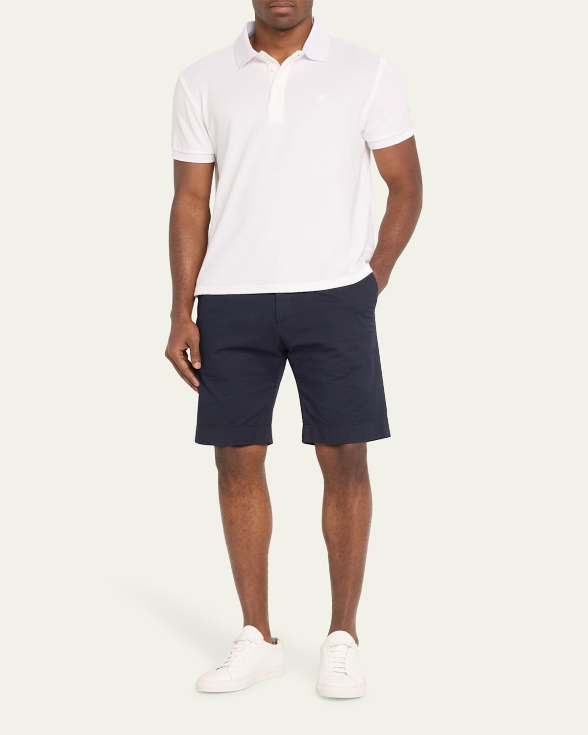Men'S Solid Terry Polo Shirt