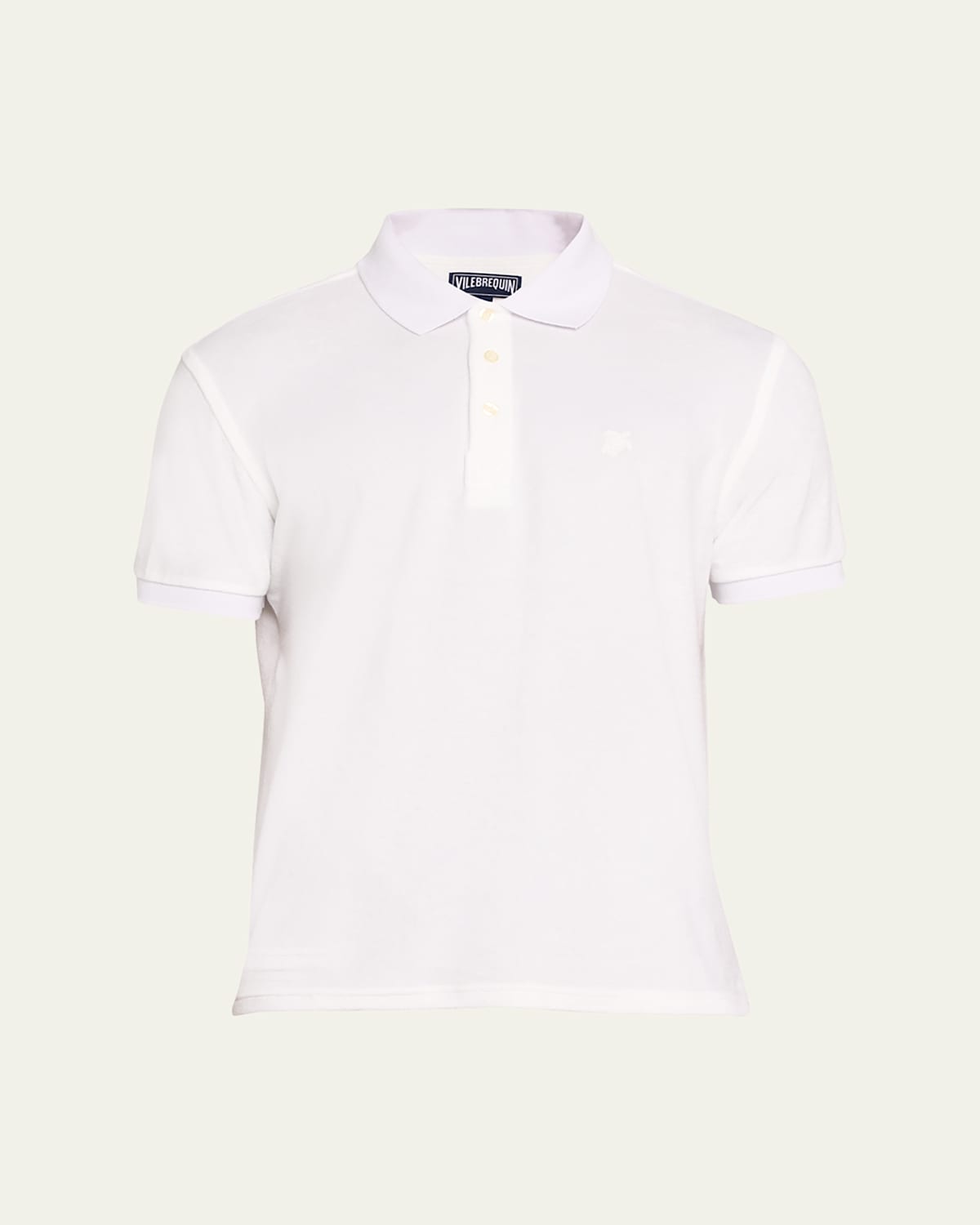 Vilebrequin Men's Solid Terry Polo Shirt In White
