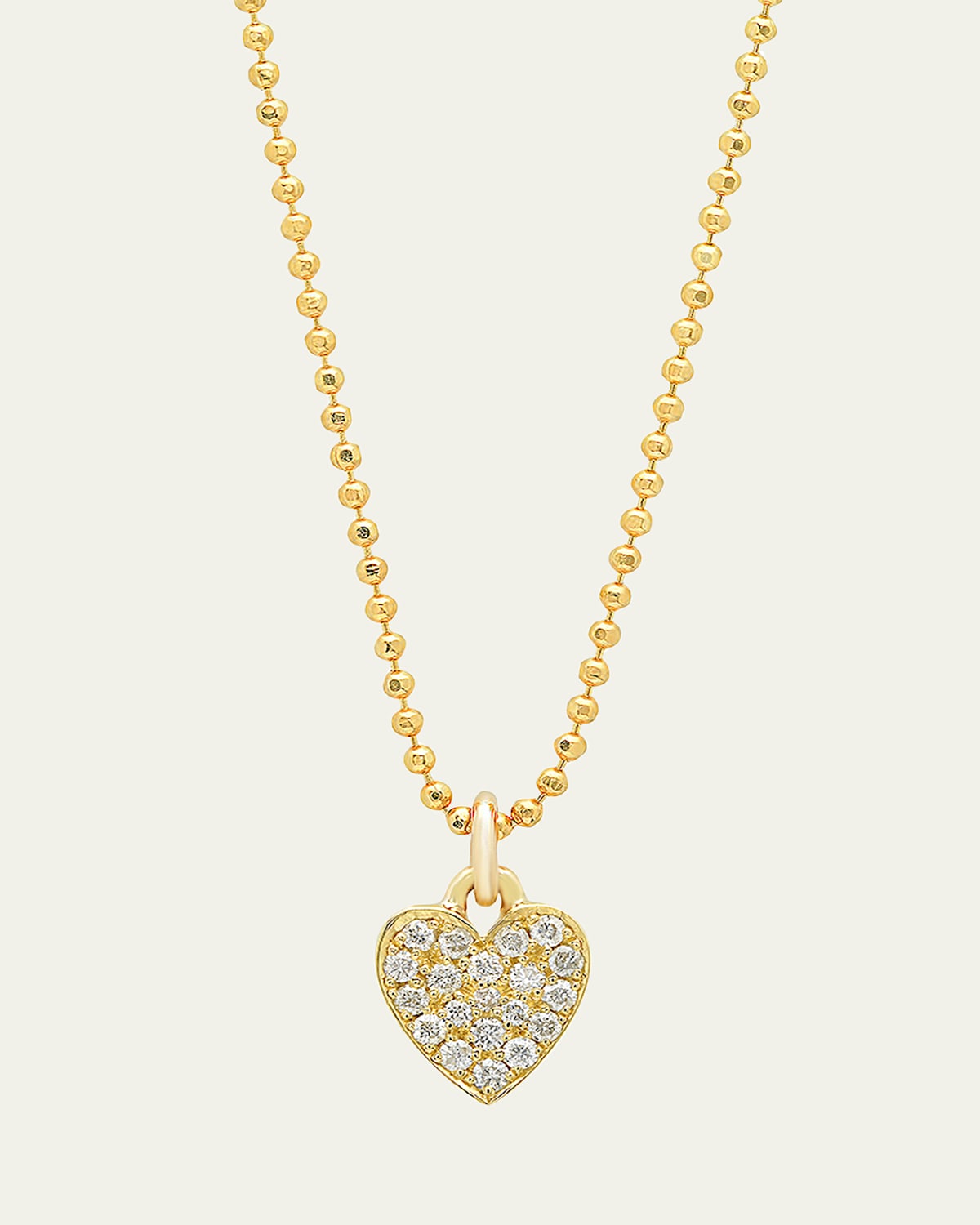 Jennifer Meyer 18k Gold Diamond Heart Pendant Necklace on 14k Chain | Thumbnail 4 Jennifer Meyer 18k Gold Diamond Heart Pendant Necklace on 14k Chain | Thumbnail 4