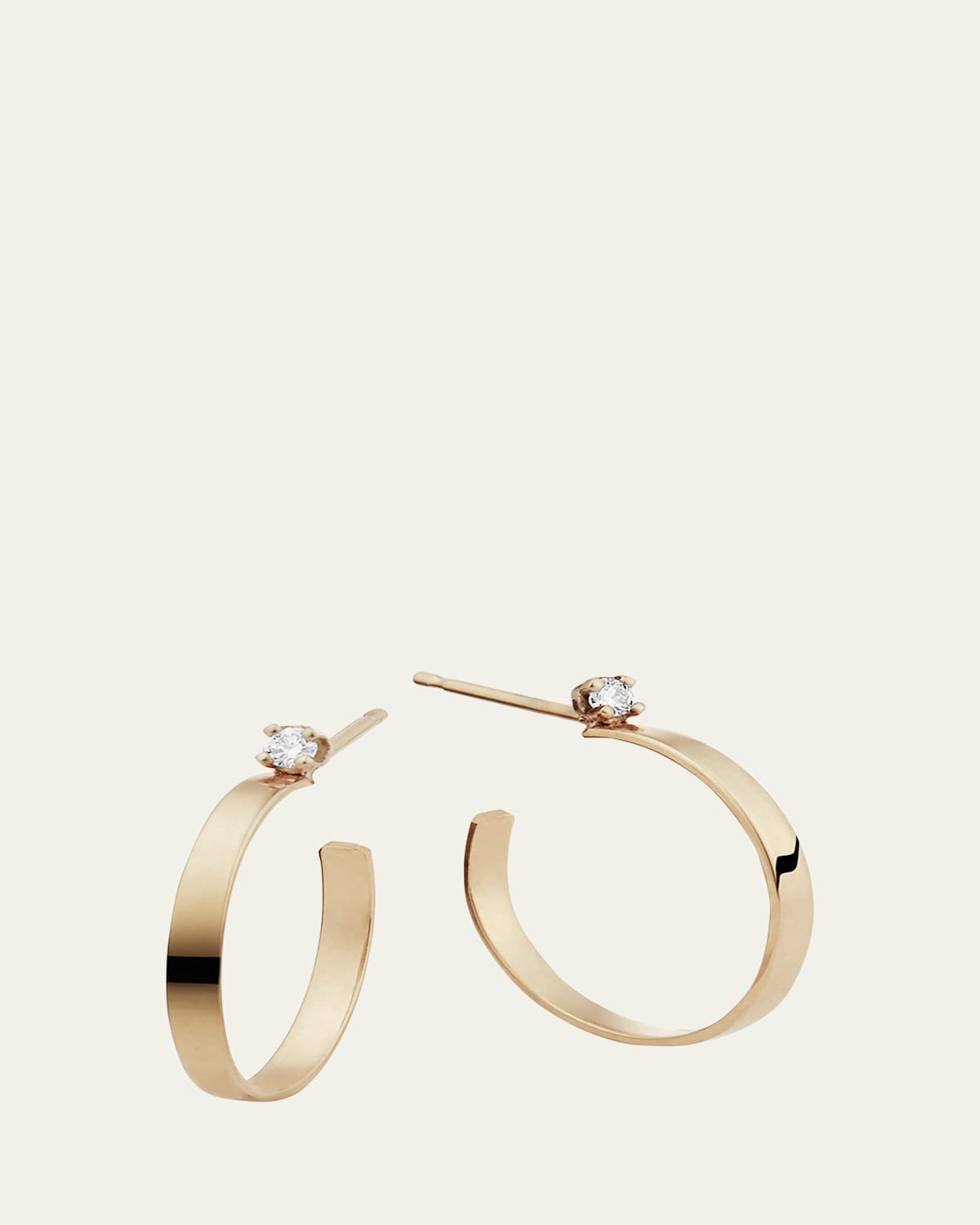Lana 14K Gold Solo Diamond Hoop Earrings | Thumbnail 3 Lana 14K Gold Solo Diamond Hoop Earrings | Thumbnail 3