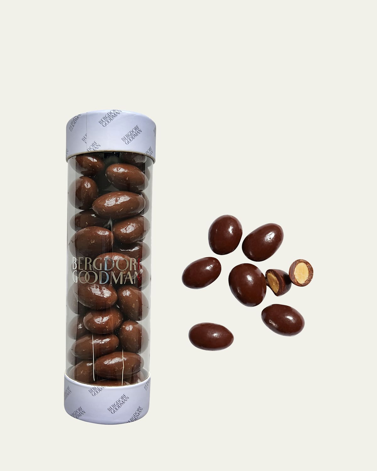 Mariebelle BG Cylinder of Dark Chocolate Almonds