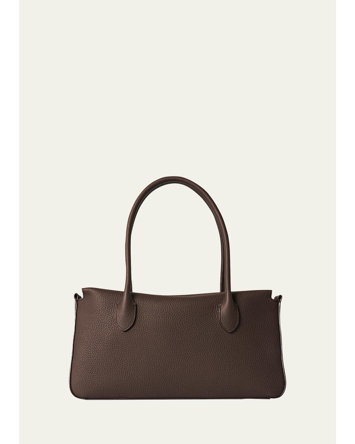 Pebbled Leather Top Handle Bag
