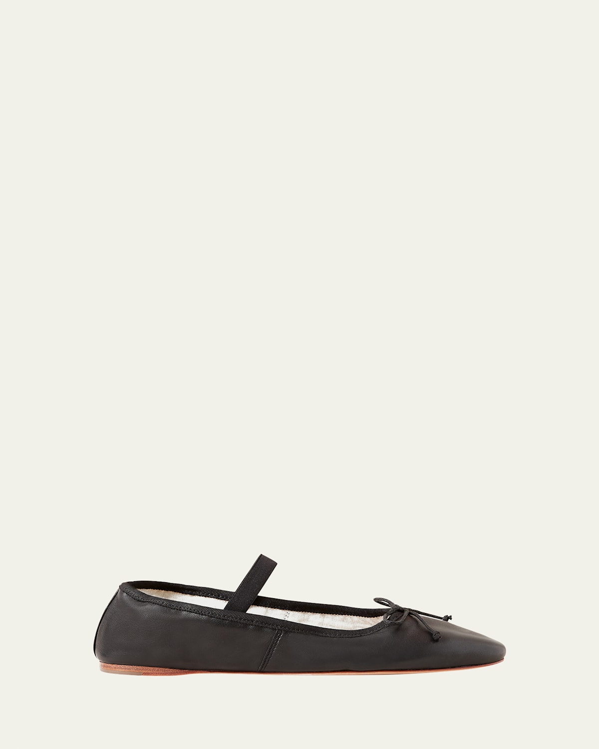 Leonie Lambskin Bow Ballerina Flats
