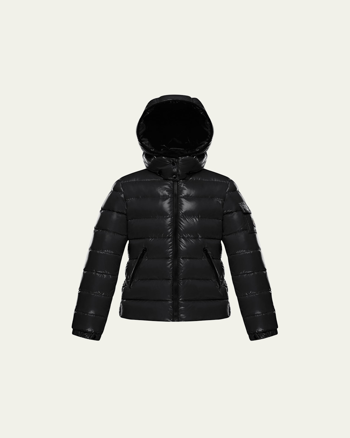 Moncler Kids' Girl's Bady Quilted Logo Jacket In Black