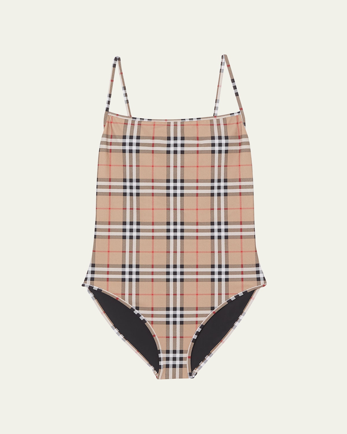 Burberry Vintage Check Swimsuit In Antique Yellow Chk