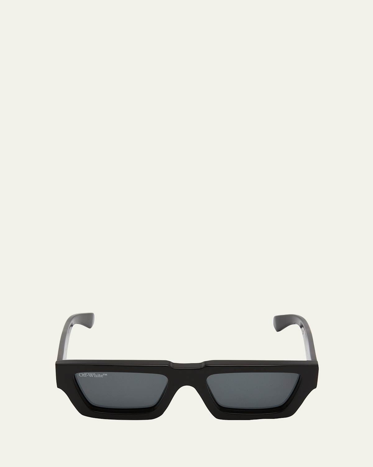 Off-white Manchester Rectangular-frame Sunglasses In Black Dark Grey