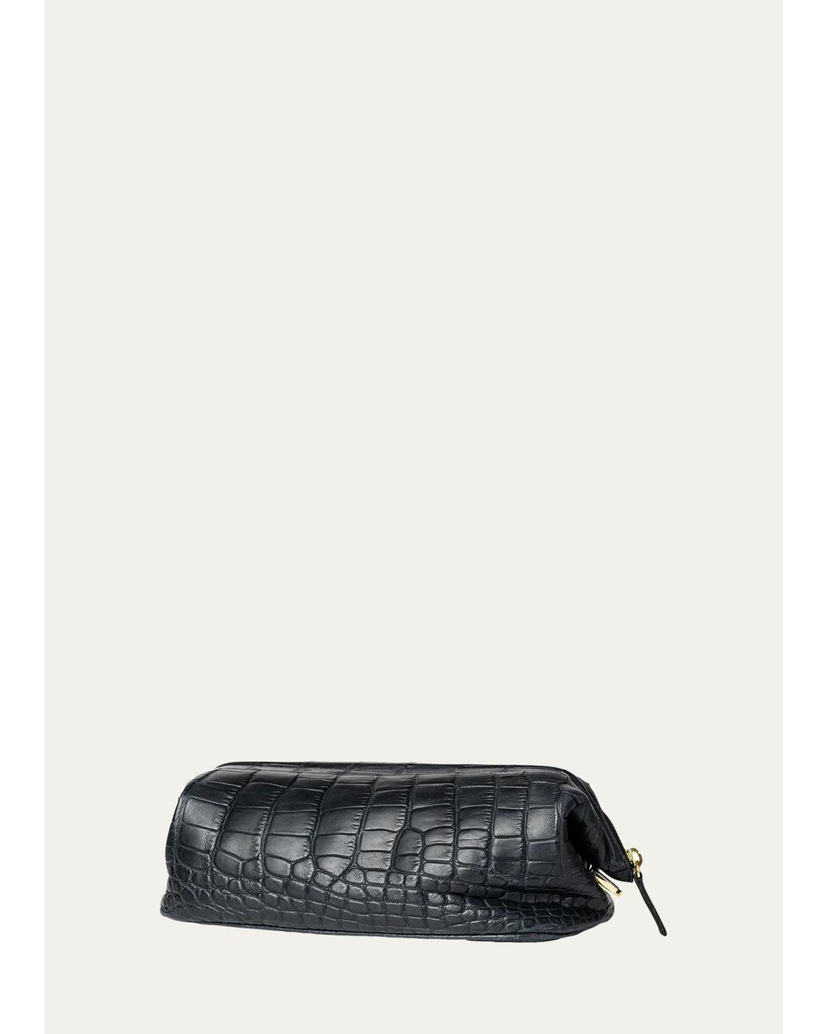 Men's Alligator Travel Toiletry Bag