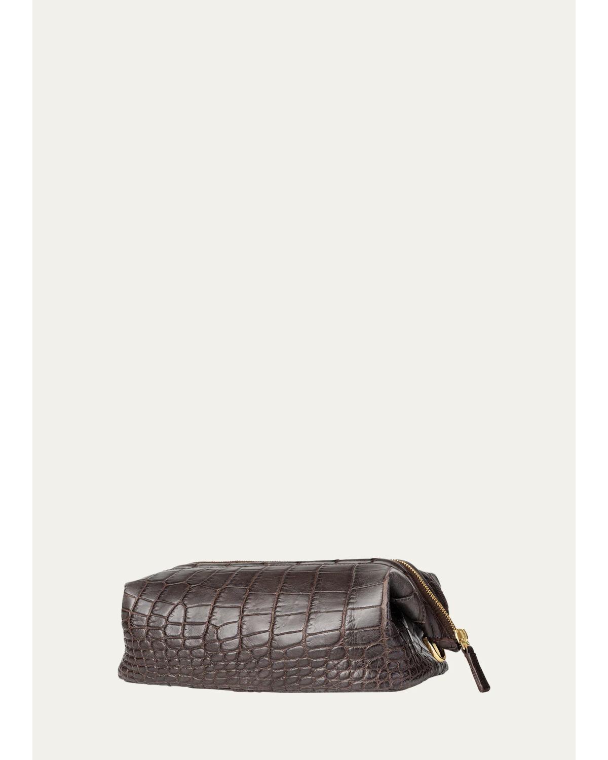 Men's Alligator Travel Toiletry Bag