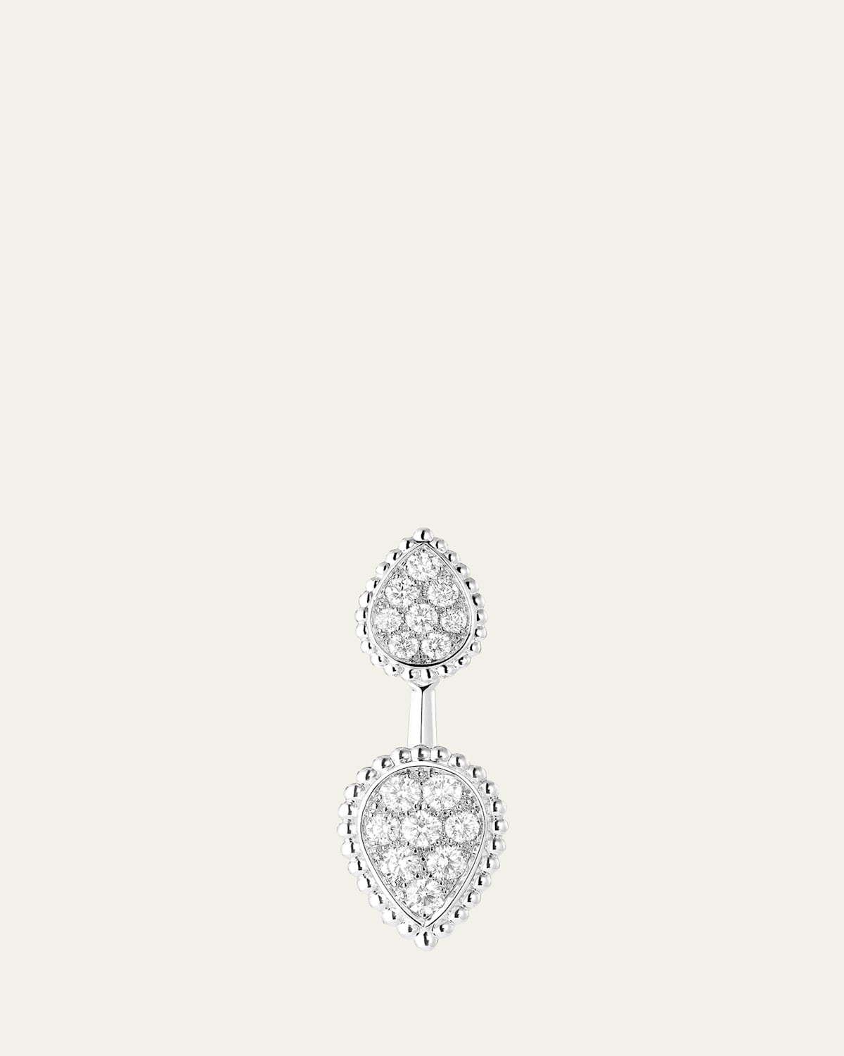 Serpent Boheme Diamond Earring in White Gold, Single