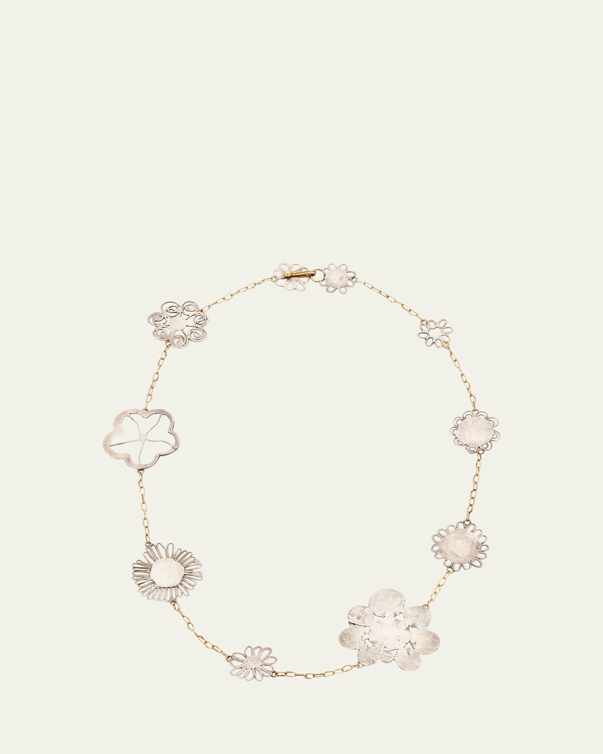 Erewhon Tea-Length Necklace in Silver and 18K Gold