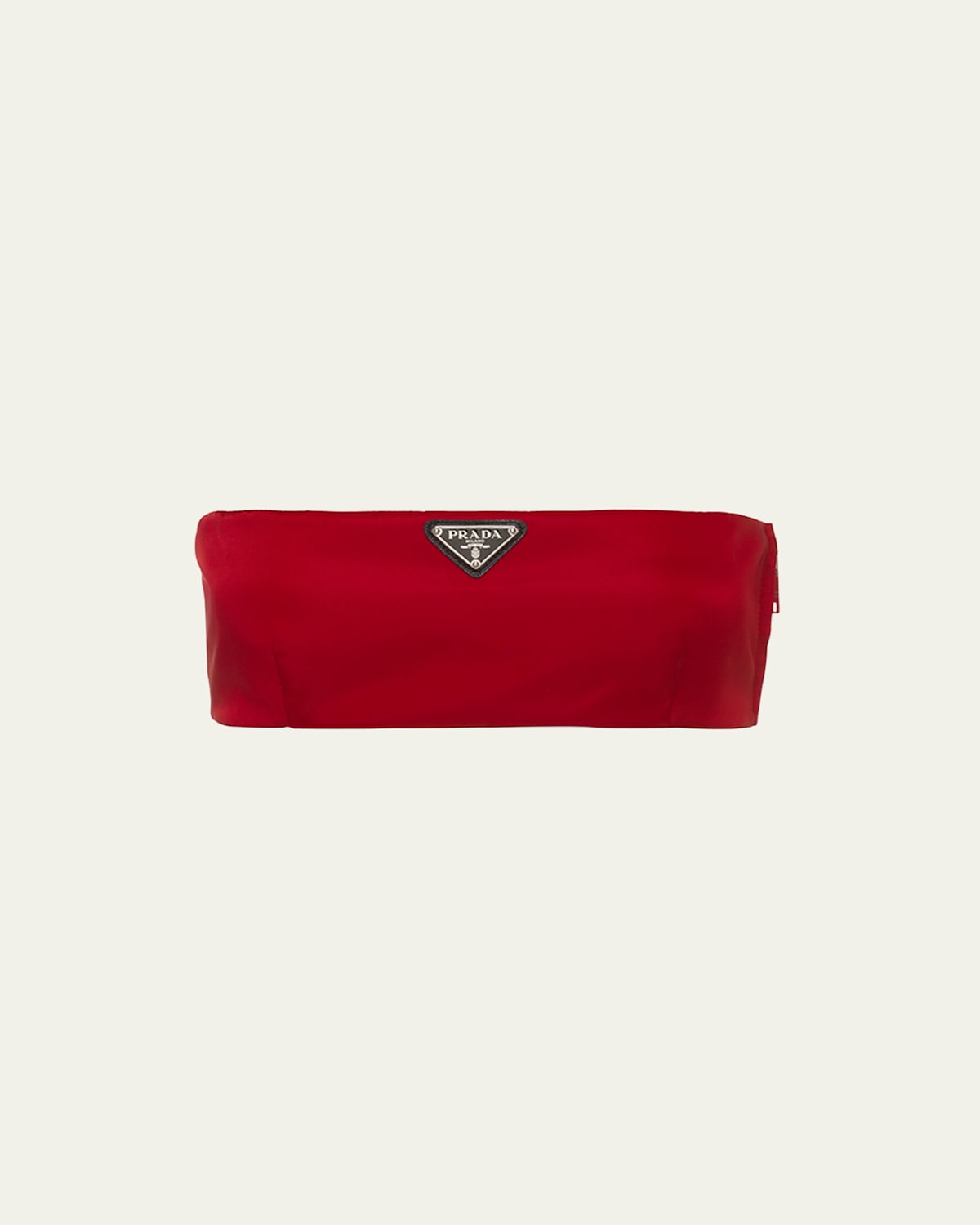 Prada Re-nylon Bandeau Bra In Rosso