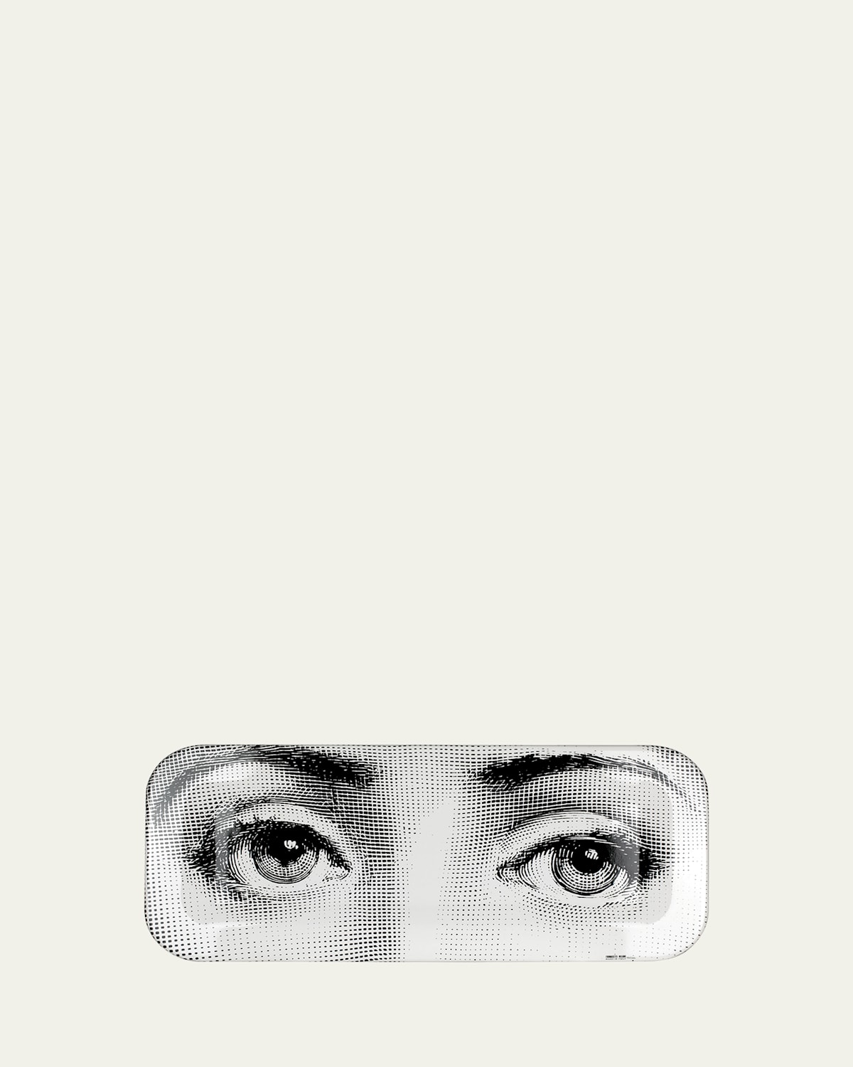 Fornasetti Occhi Tray, 9.8" X 23.62" In White/black