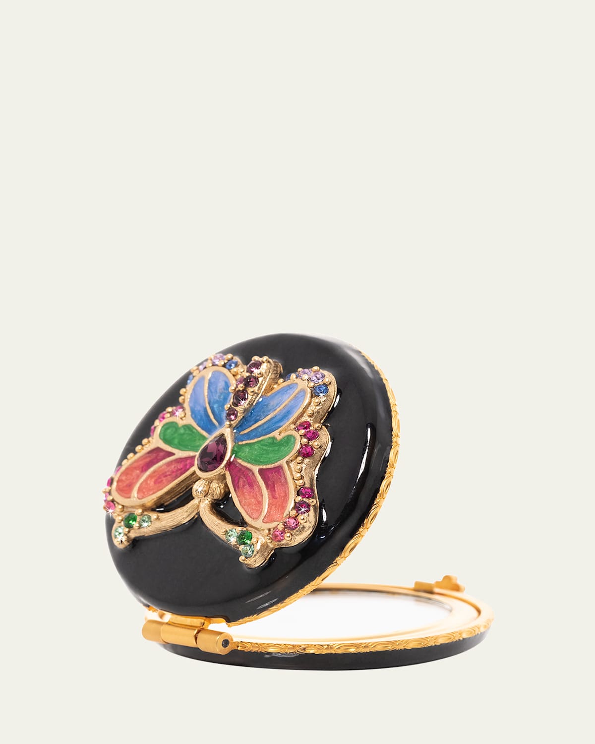 Jay Strongwater Butterfly Compact Mirror