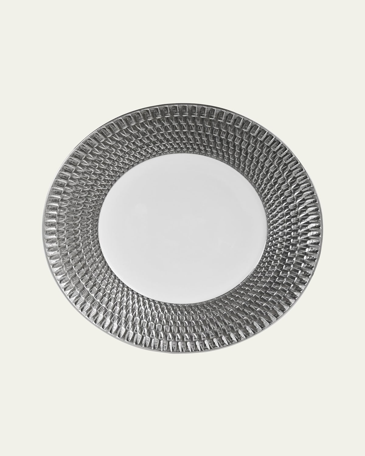 Bernardaud Twist Platinum Service Plate, 11.5"