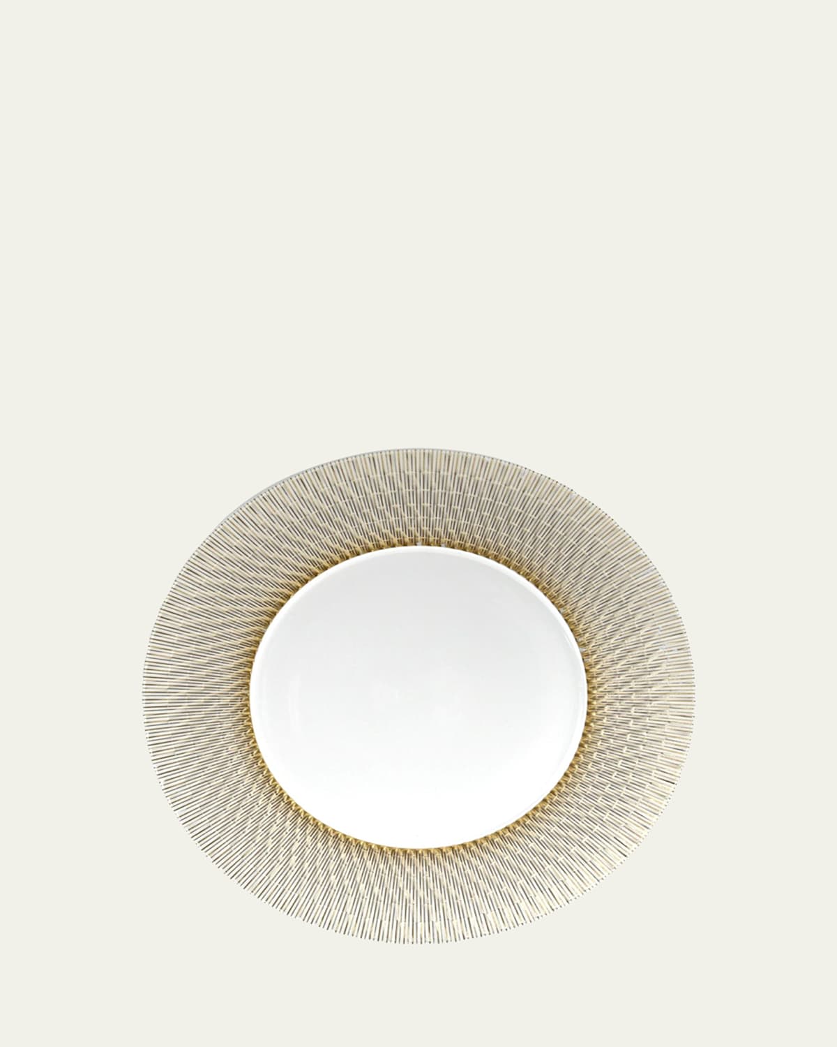 Bernardaud Twist Again Salad Plate In White/gold/platin