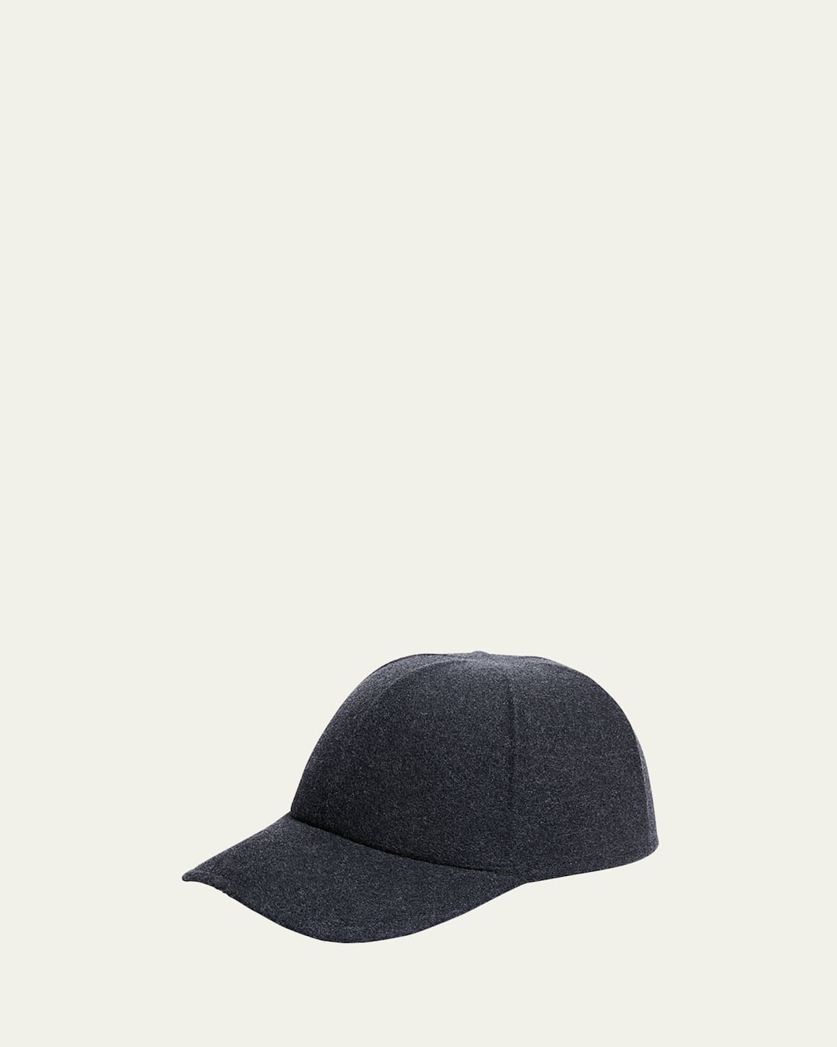 Prada Men's Wool Logo Baseball Hat In Antracite