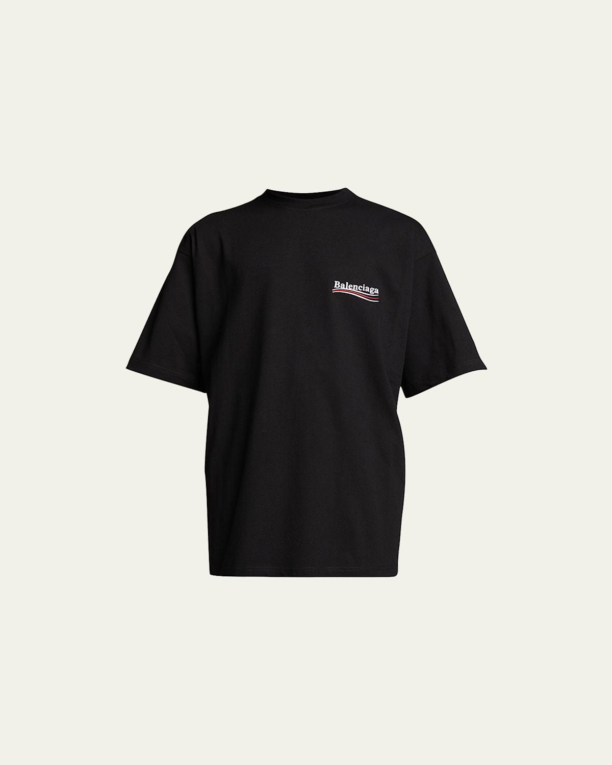 Balenciaga Men's White Campaign Logo Boxy T-shirt