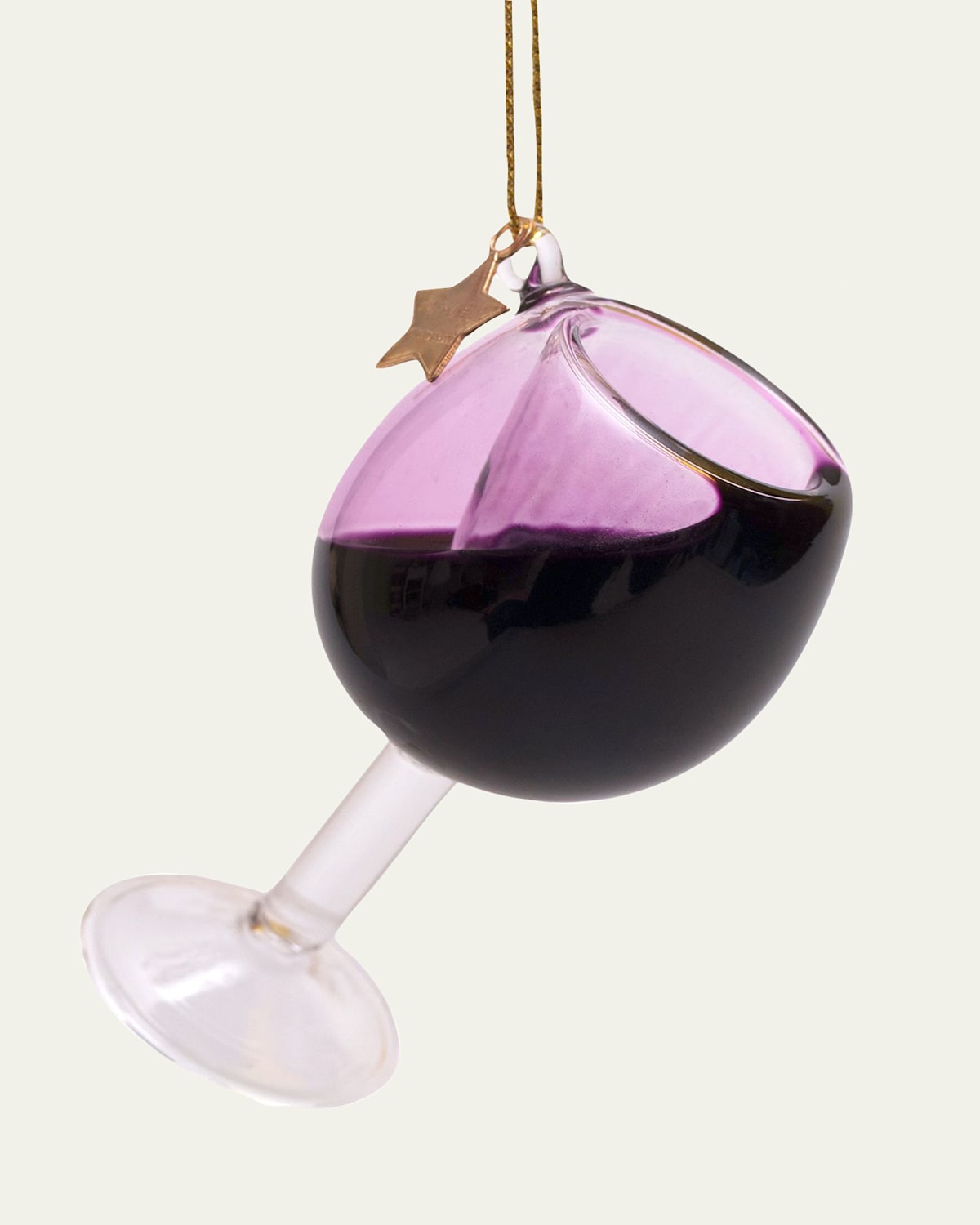 Vondels Red Wine Glass Ornament In Purple
