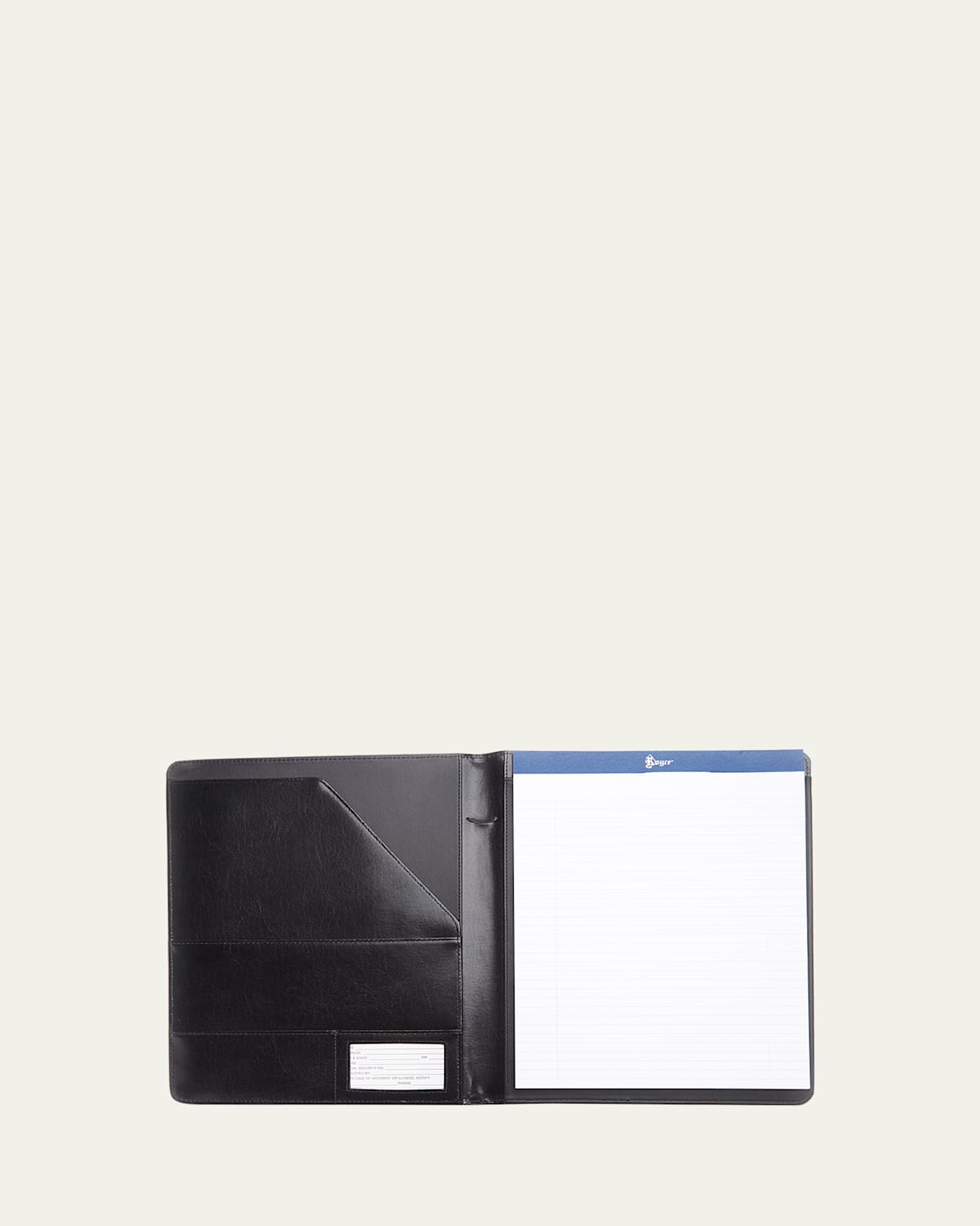 Royce New York Personalized Executive Leather Writing Portfolio In Black