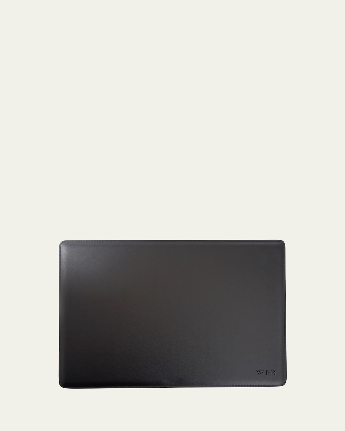 Royce New York Personalized Leather Desk Pad, 22" X 16" In Black