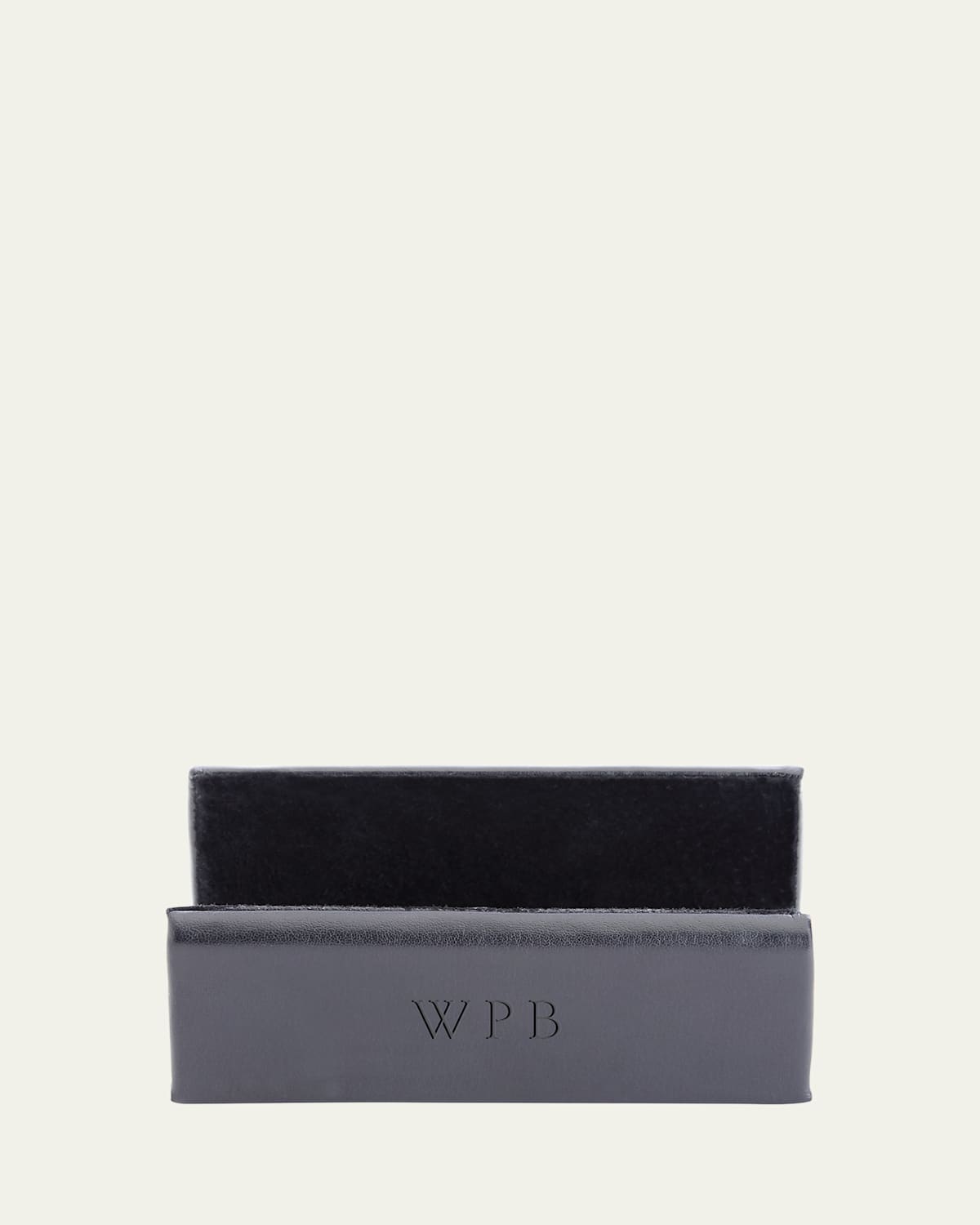 Royce New York Personalized Leather Business Card Display Holder In Black
