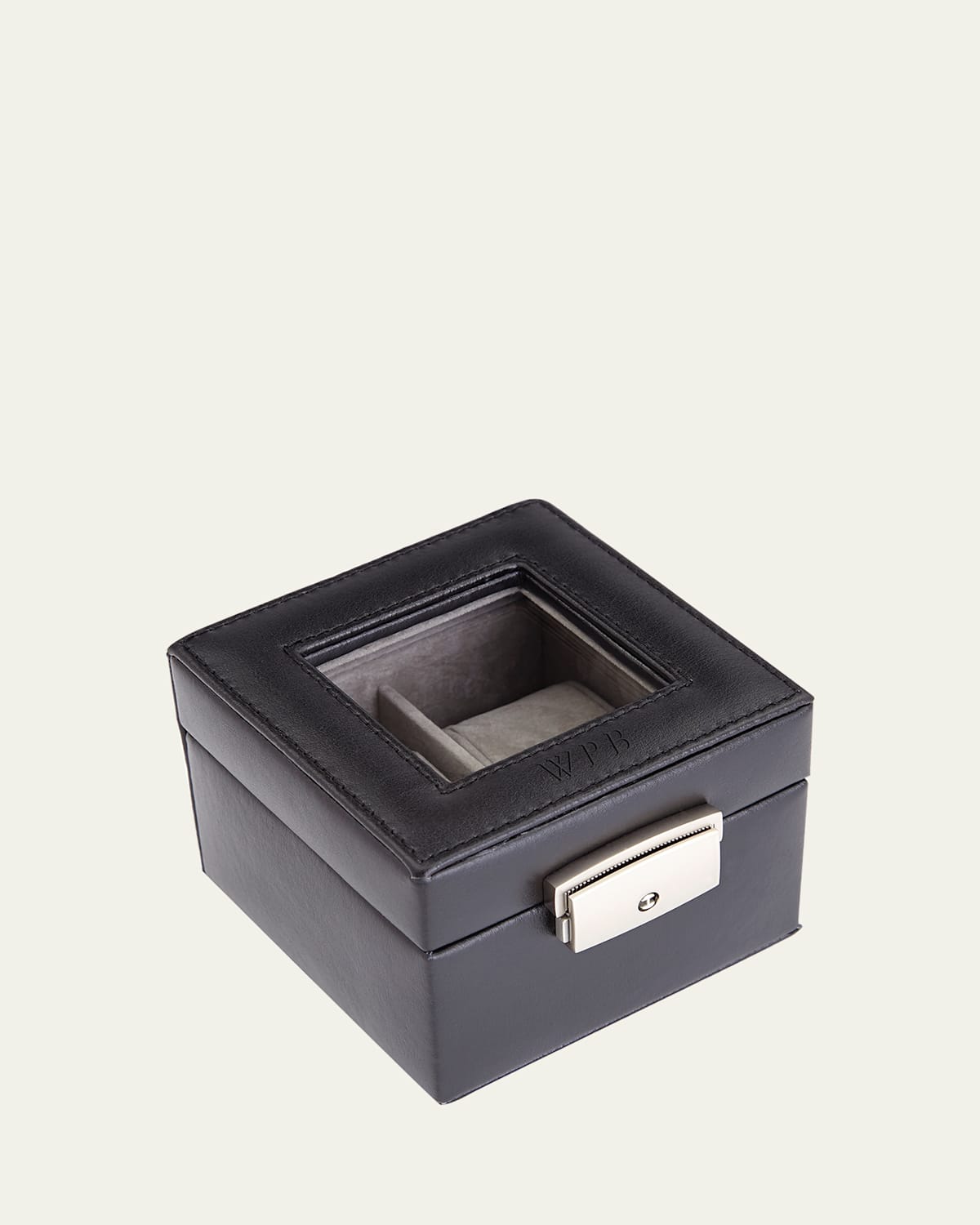 Royce New York Personalized Leather 2-watch Display Case In Black