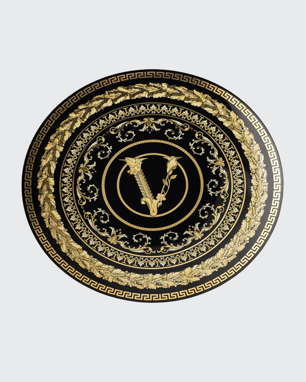 Versace Virtus Gala Black Bread & Butter Plate