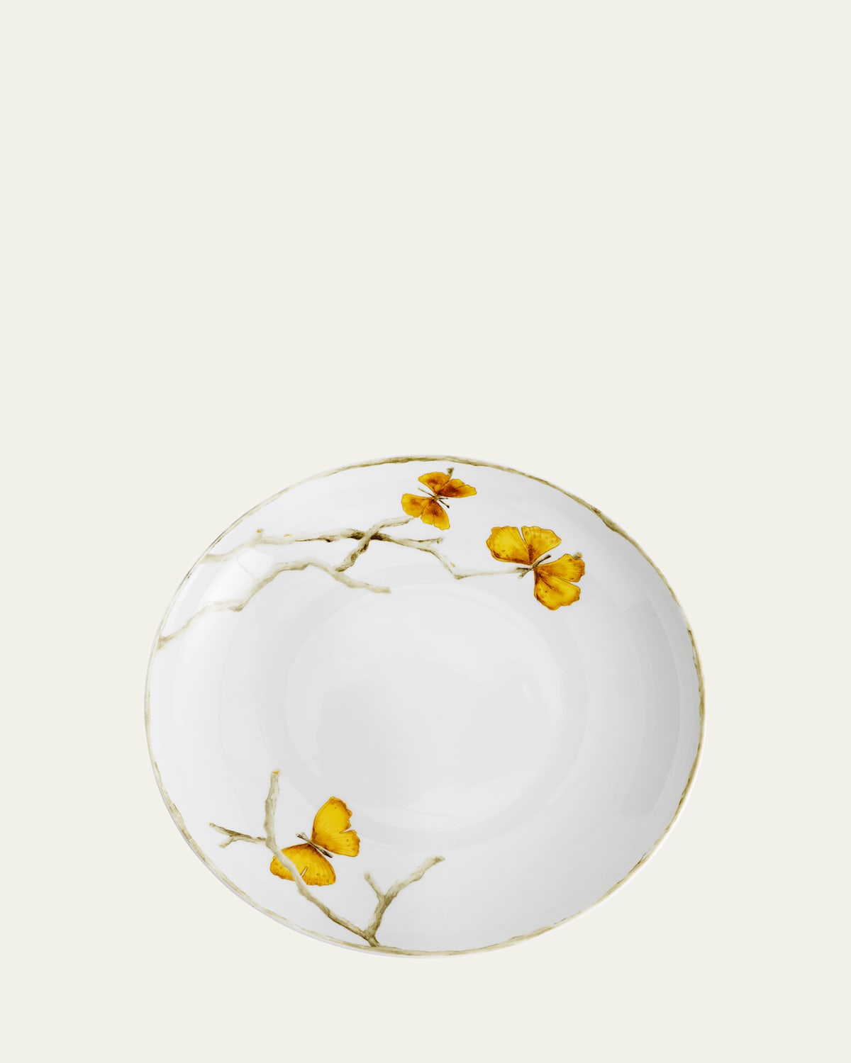 Butterfly Ginkgo Gold Pasta Bowl