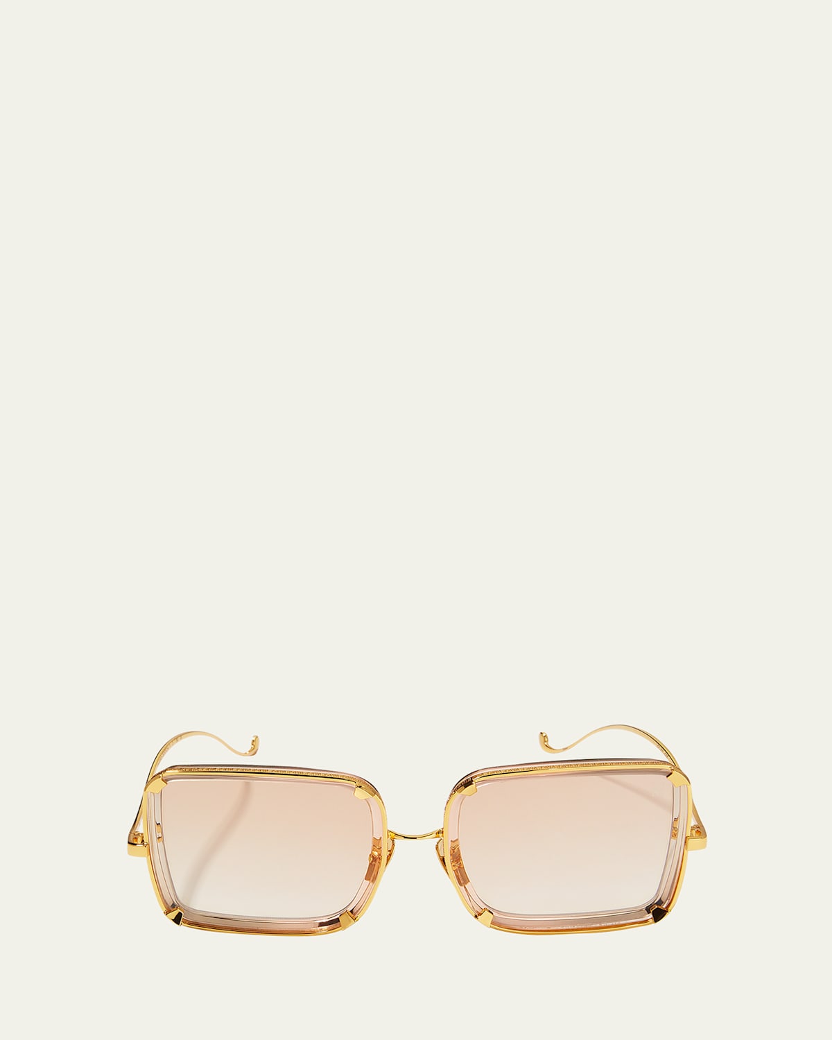 Anna-karin Karlsson White Moon Square Acetate Sunglasses In Orange
