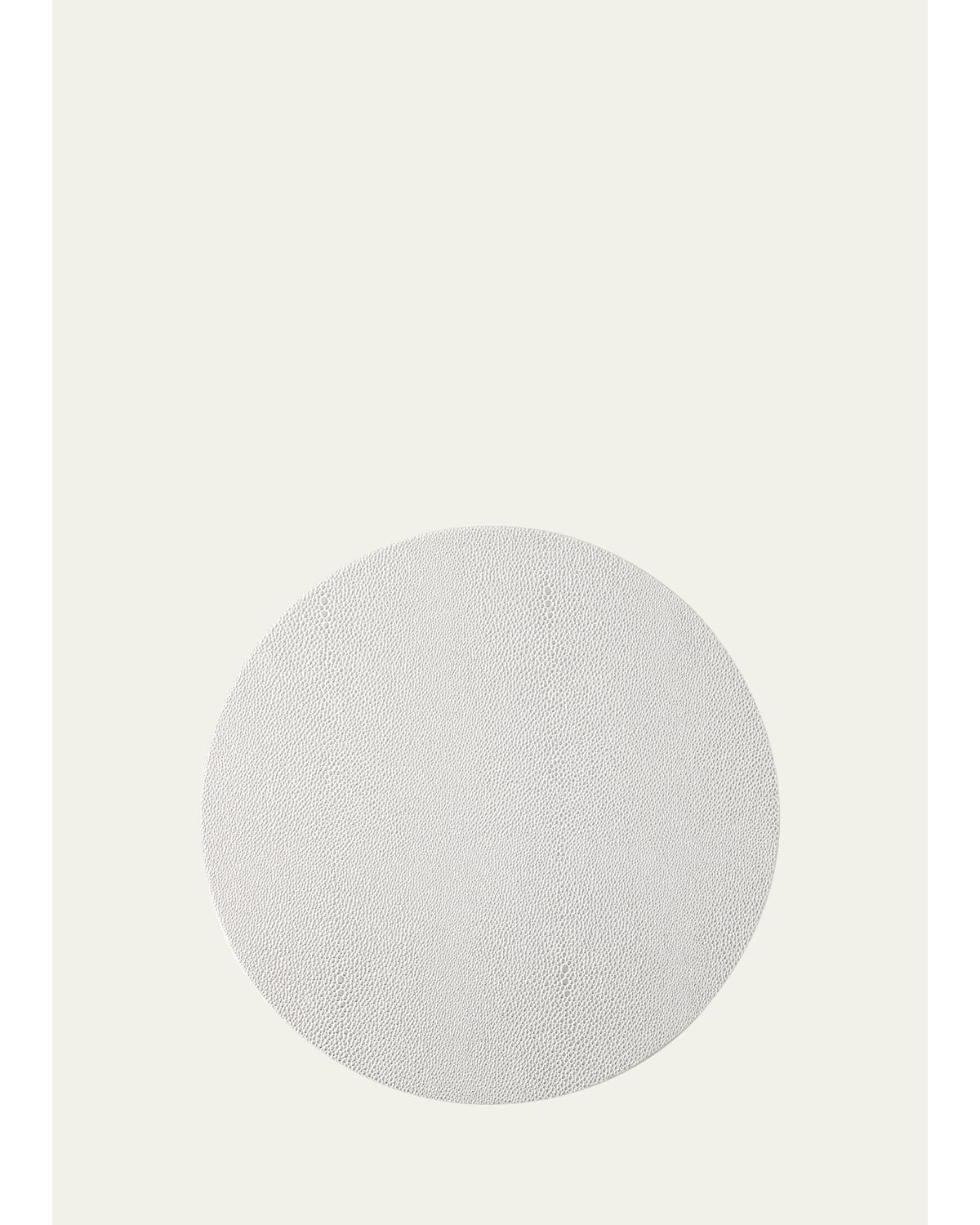 Pebble Modern Classic Silver Round Placemat - Set of 4