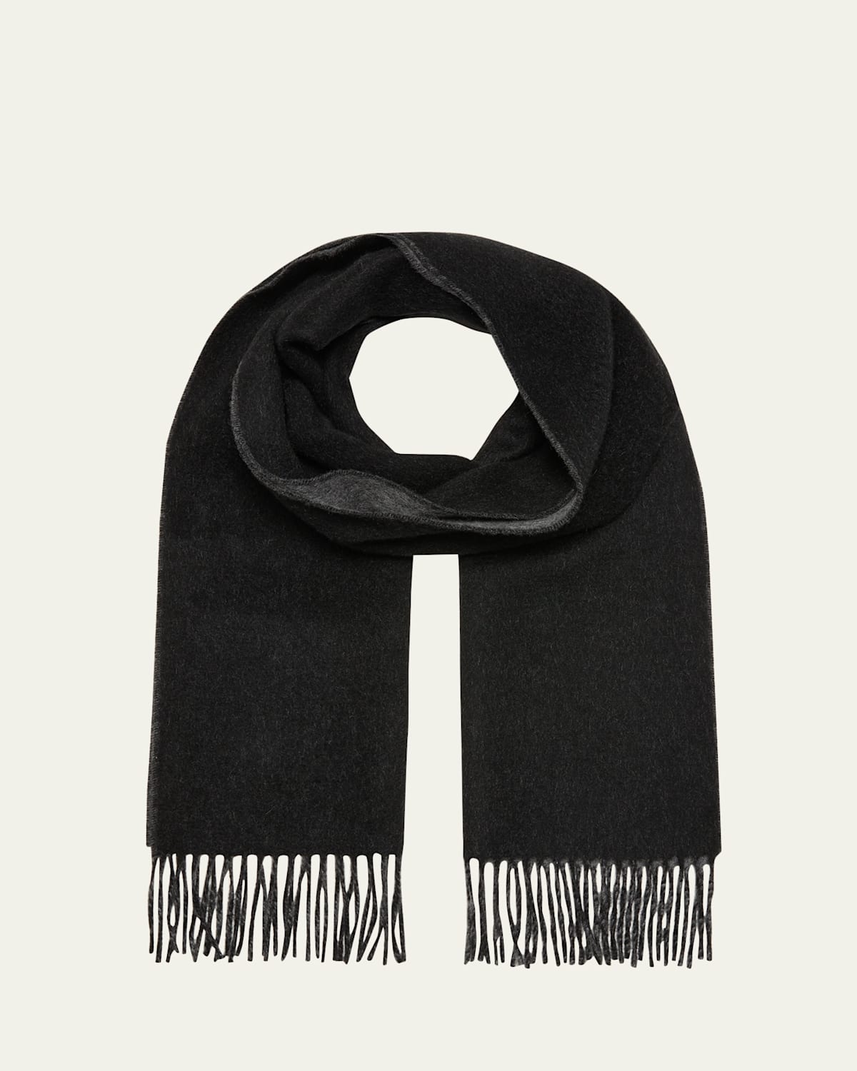 Neiman Marcus Men's Double-face Cashmere Scarf In Black