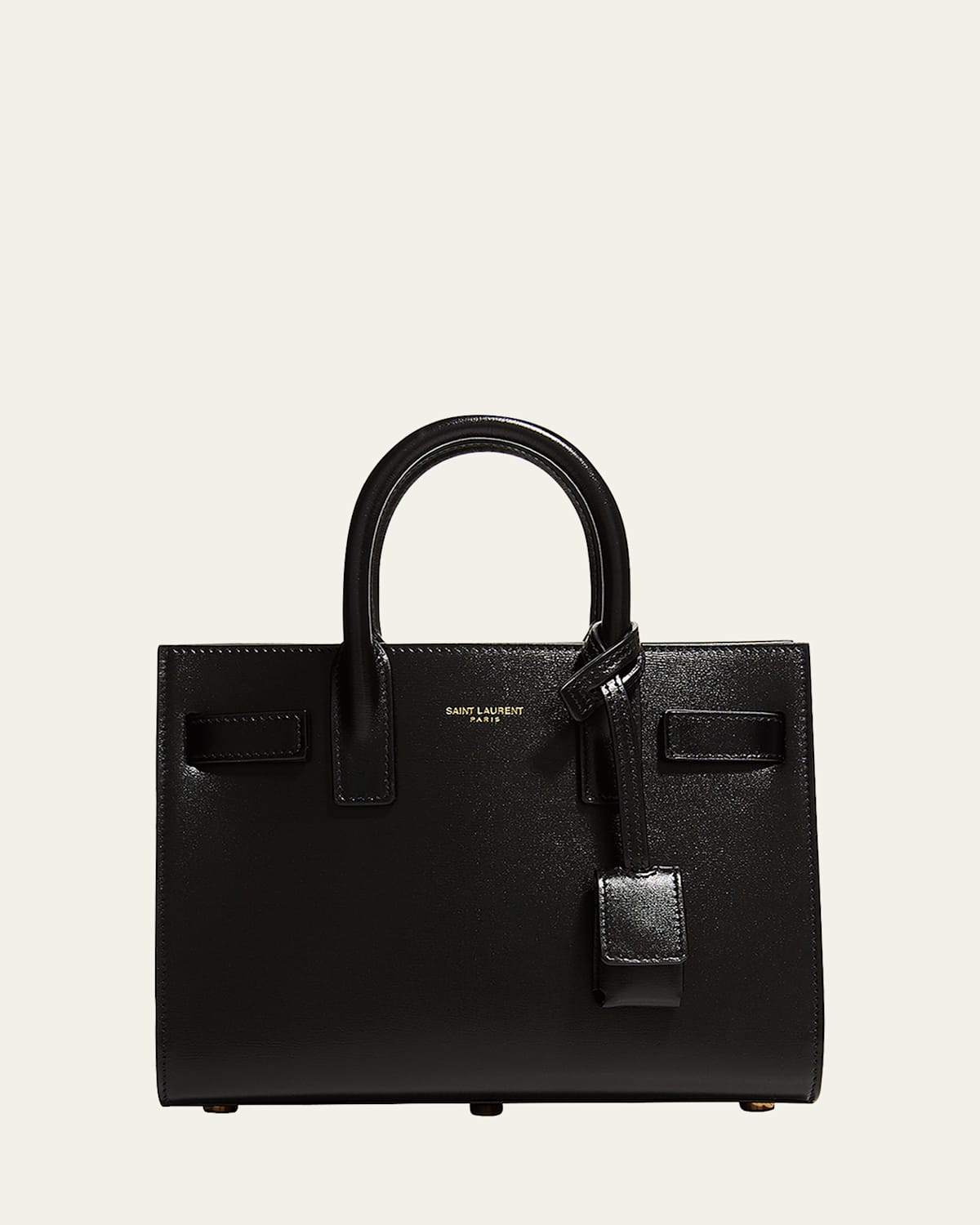 Saint Laurent Sac De Jour Nano Top-handle Bag In Smooth Leather In Black
