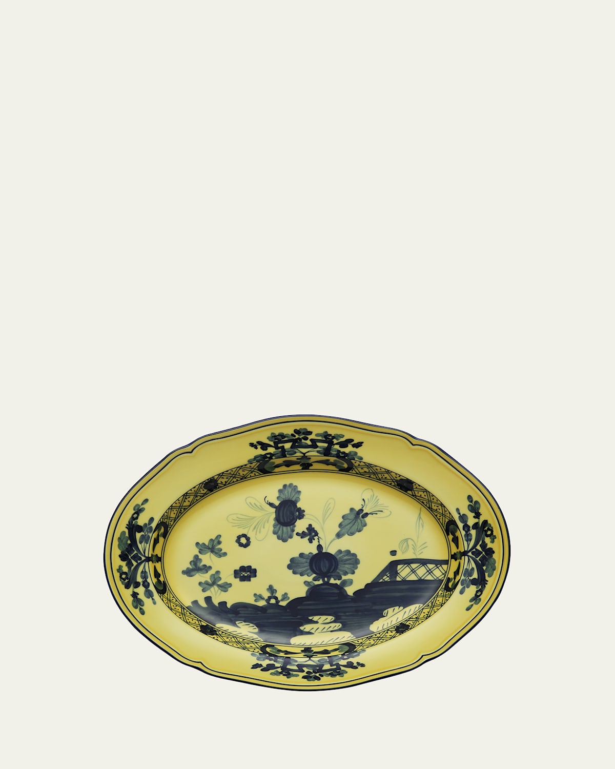 Ginori 1735 Oi Citrino Oval Platter In Green