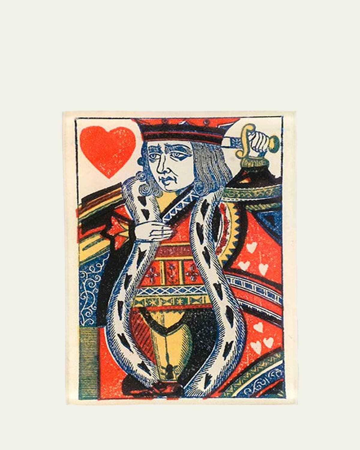 John Derian Naive King Heart Tiny Decorative Tray