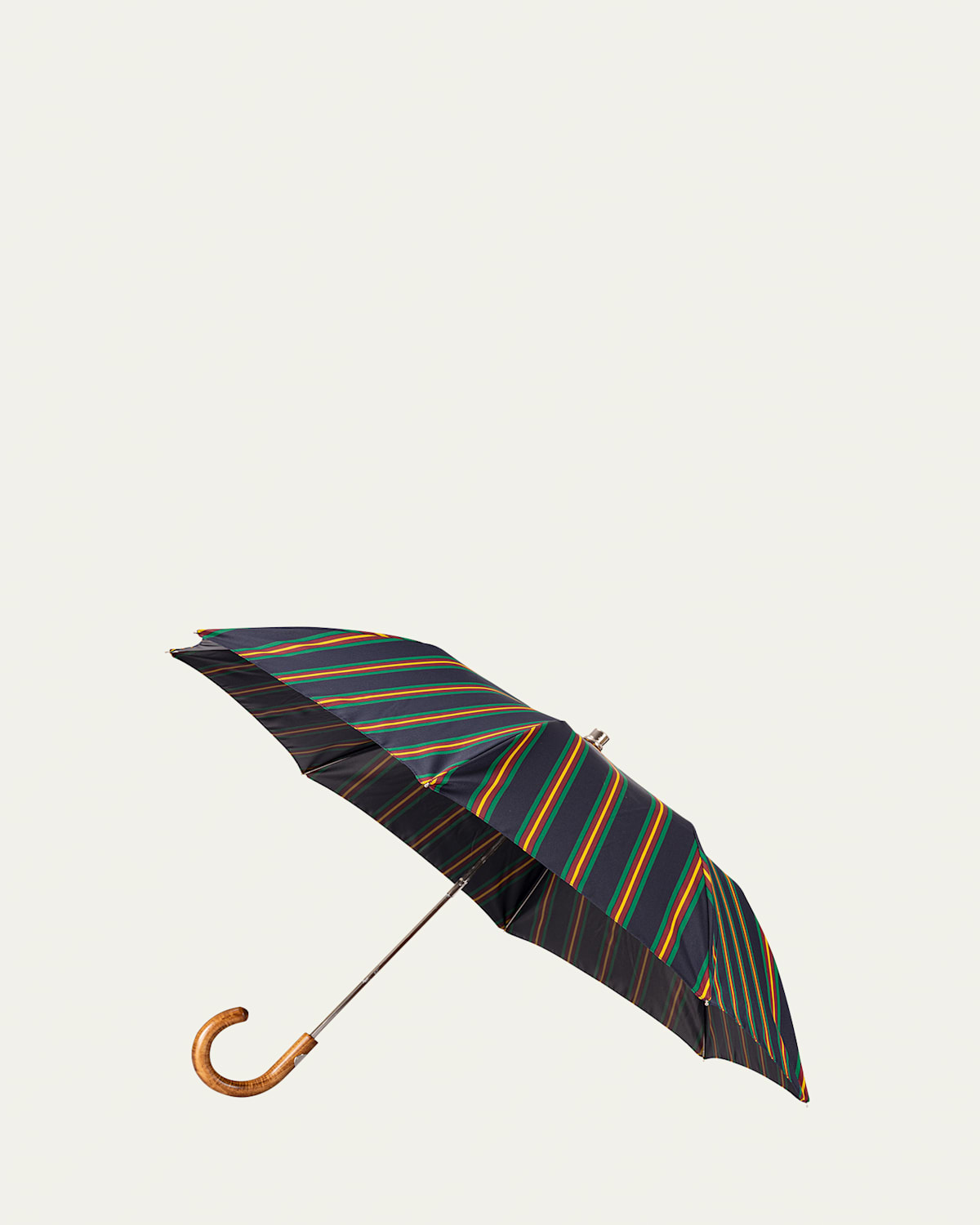 Bergdorf Goodman Men's Stripe Folding Umbrella In Navy