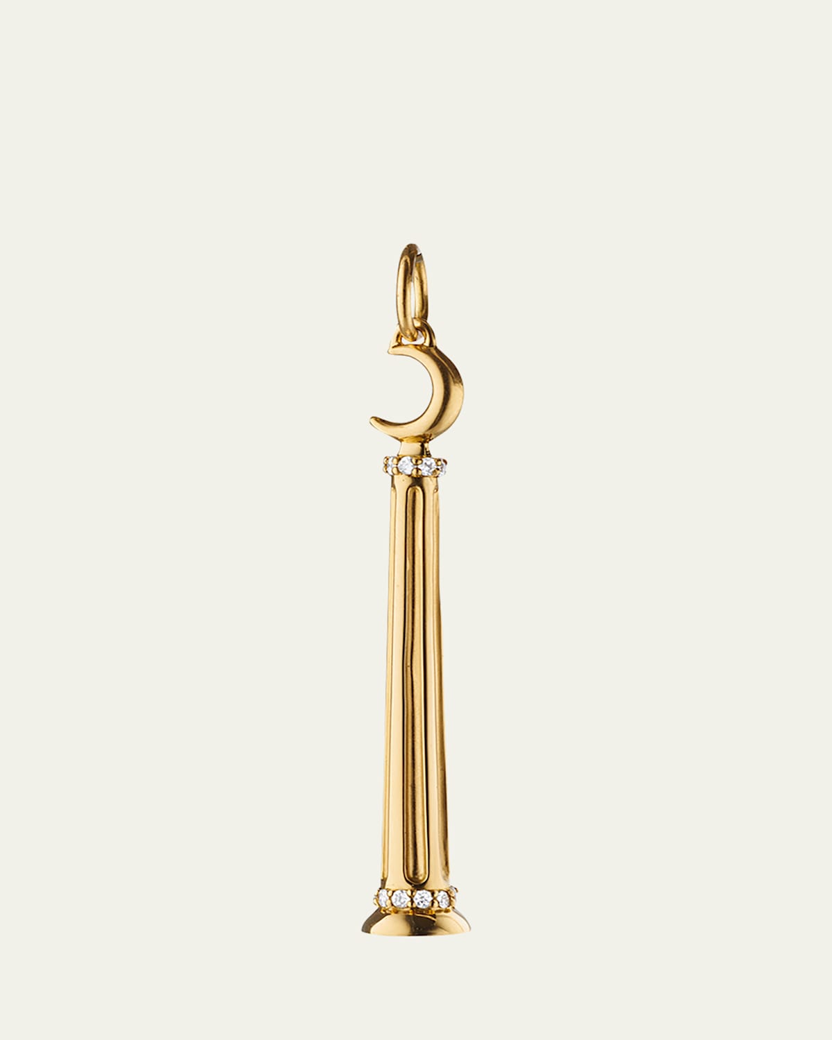 18K Yellow Gold Athena Diamond Dream Column Charm